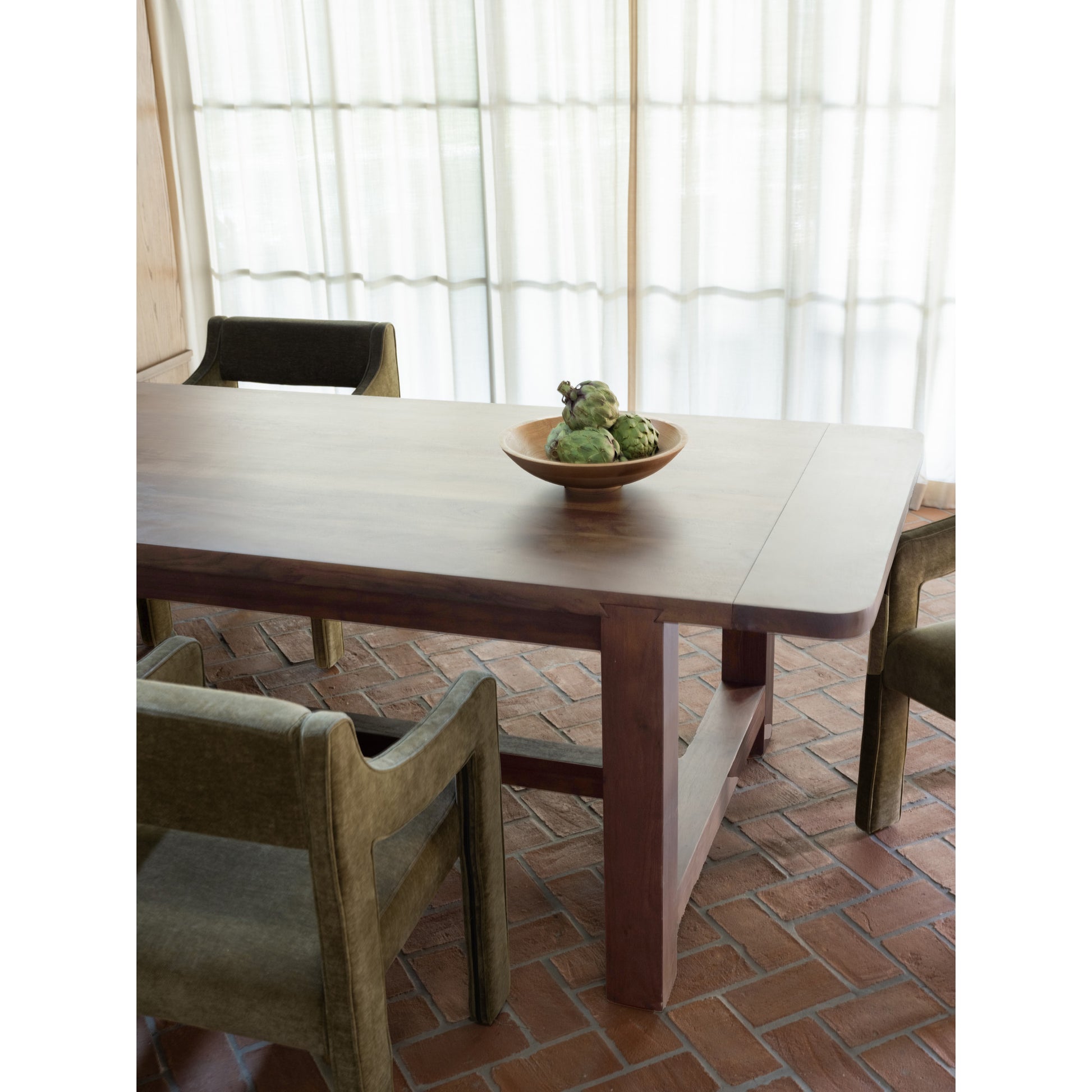 Wilson Dining Table Small Warm Brown by Moe's Home Collection - view 2