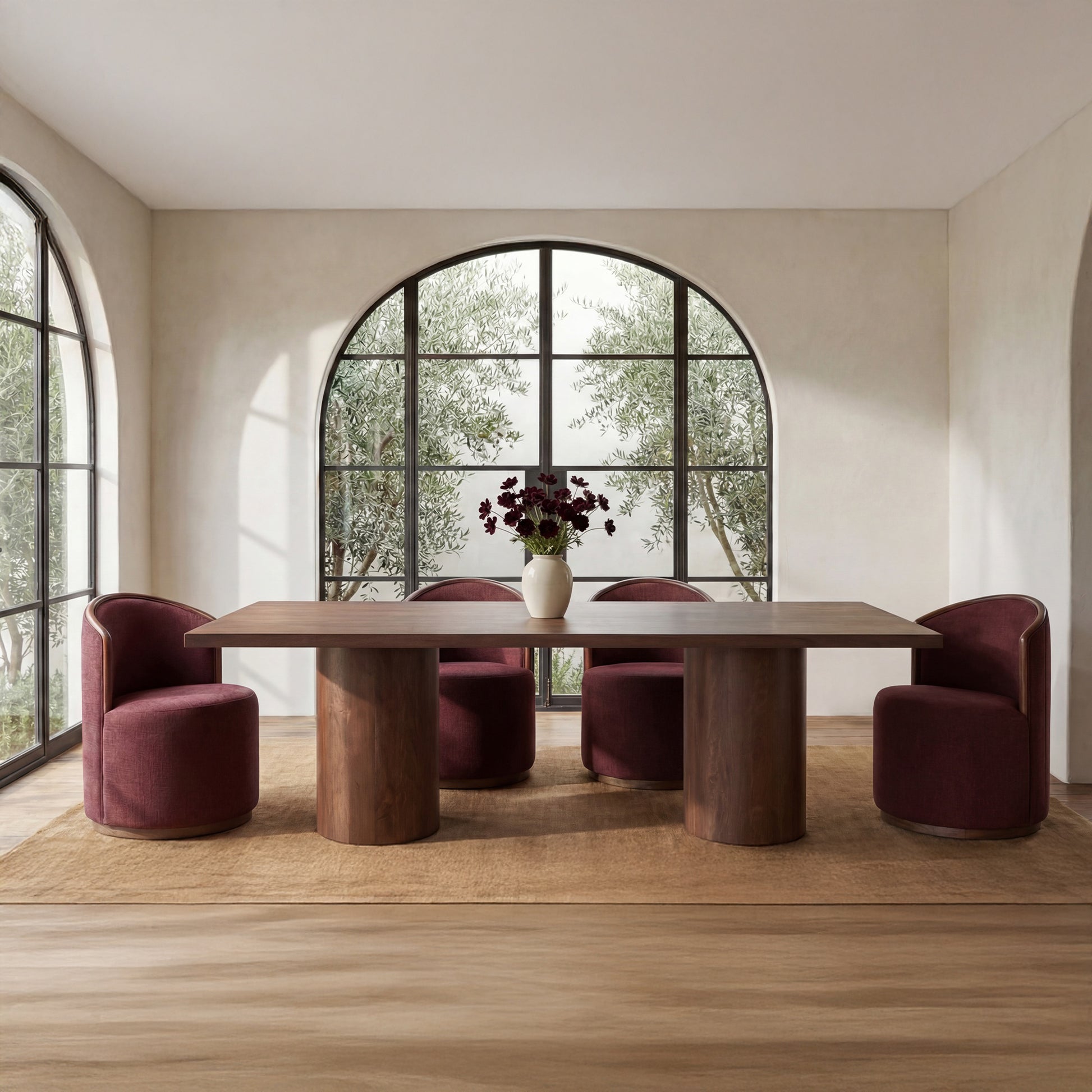 Hadley Dining Table Small Warm Brown by Moe's Home Collection - view 2