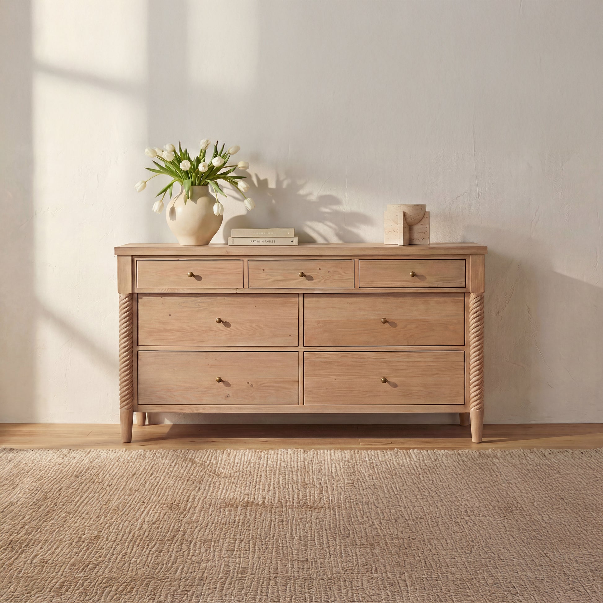 Joni 7 Drawer Dresser Natural by Moe's Home Collection - view 2