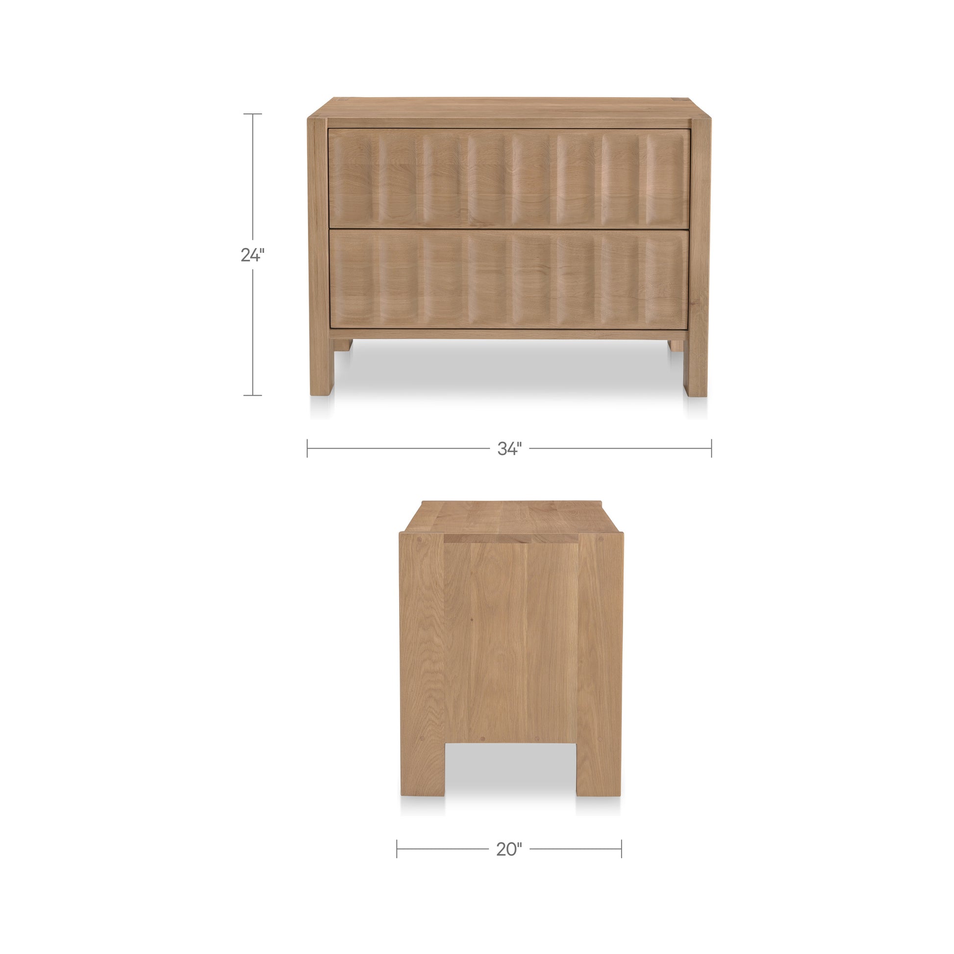 Roland Nightstand Natural by Moe's Home Collection - view 3