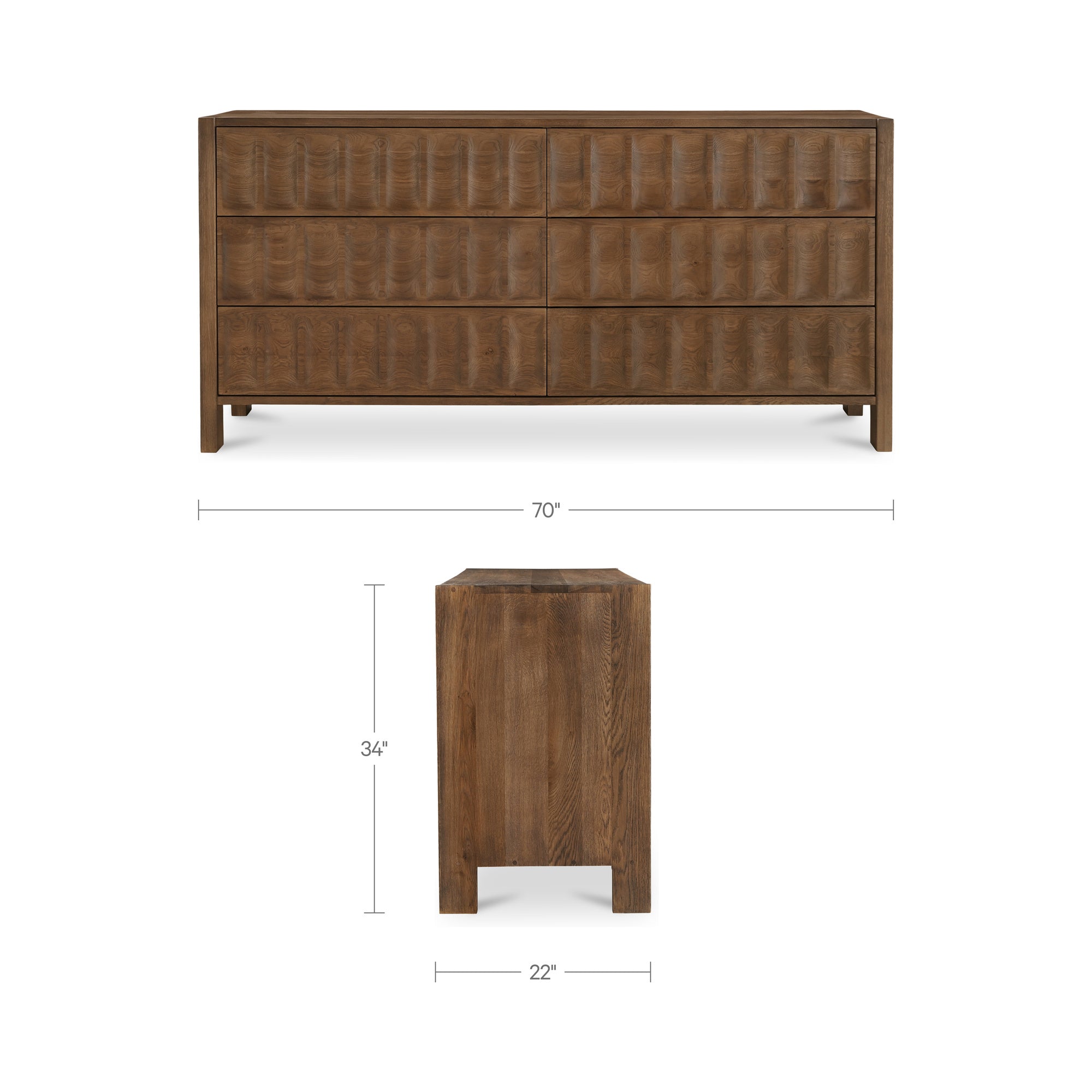 Roland Dresser Brown by Moe's Home Collection - view 3