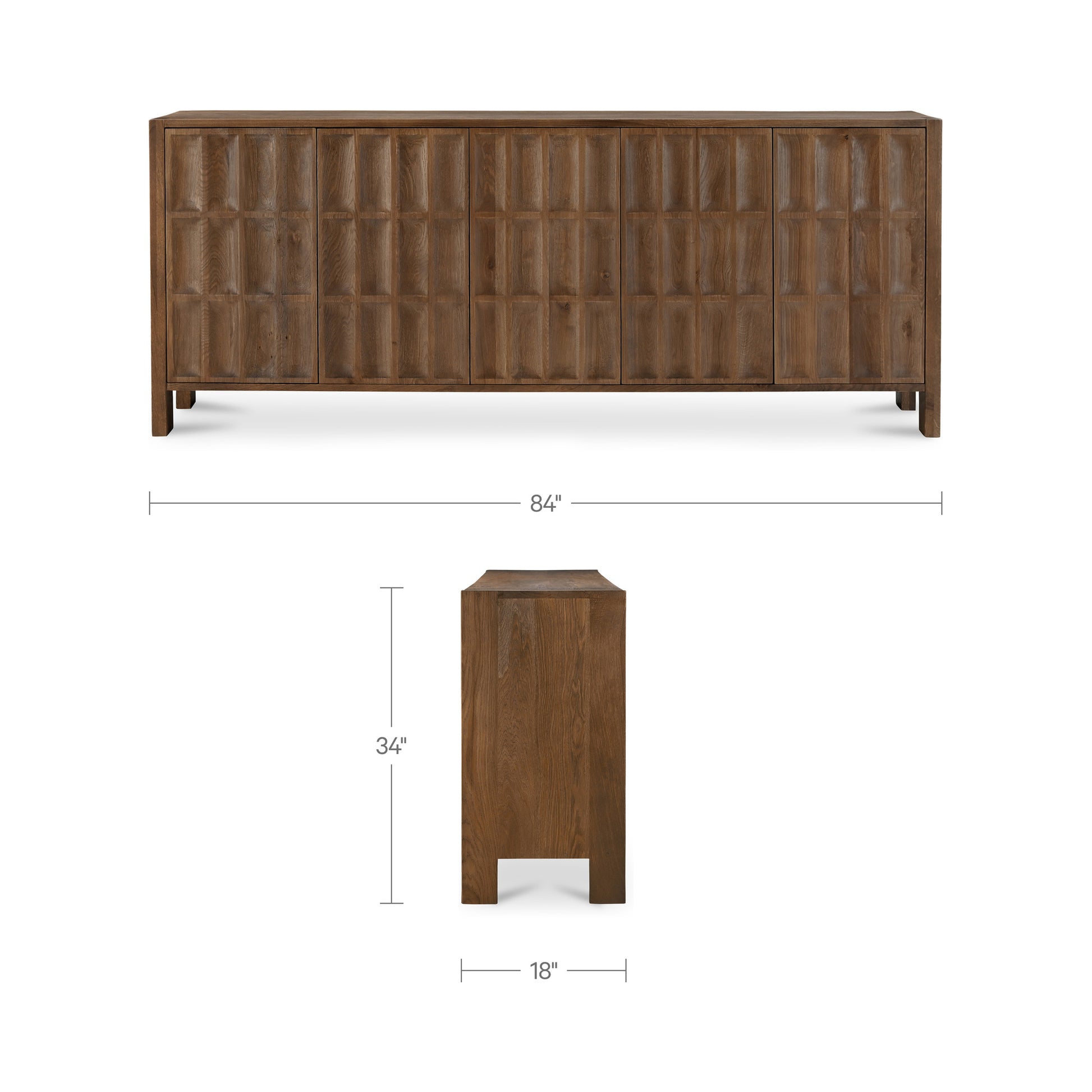 Roland Sideboard Brown by Moe's Home Collection - view 3