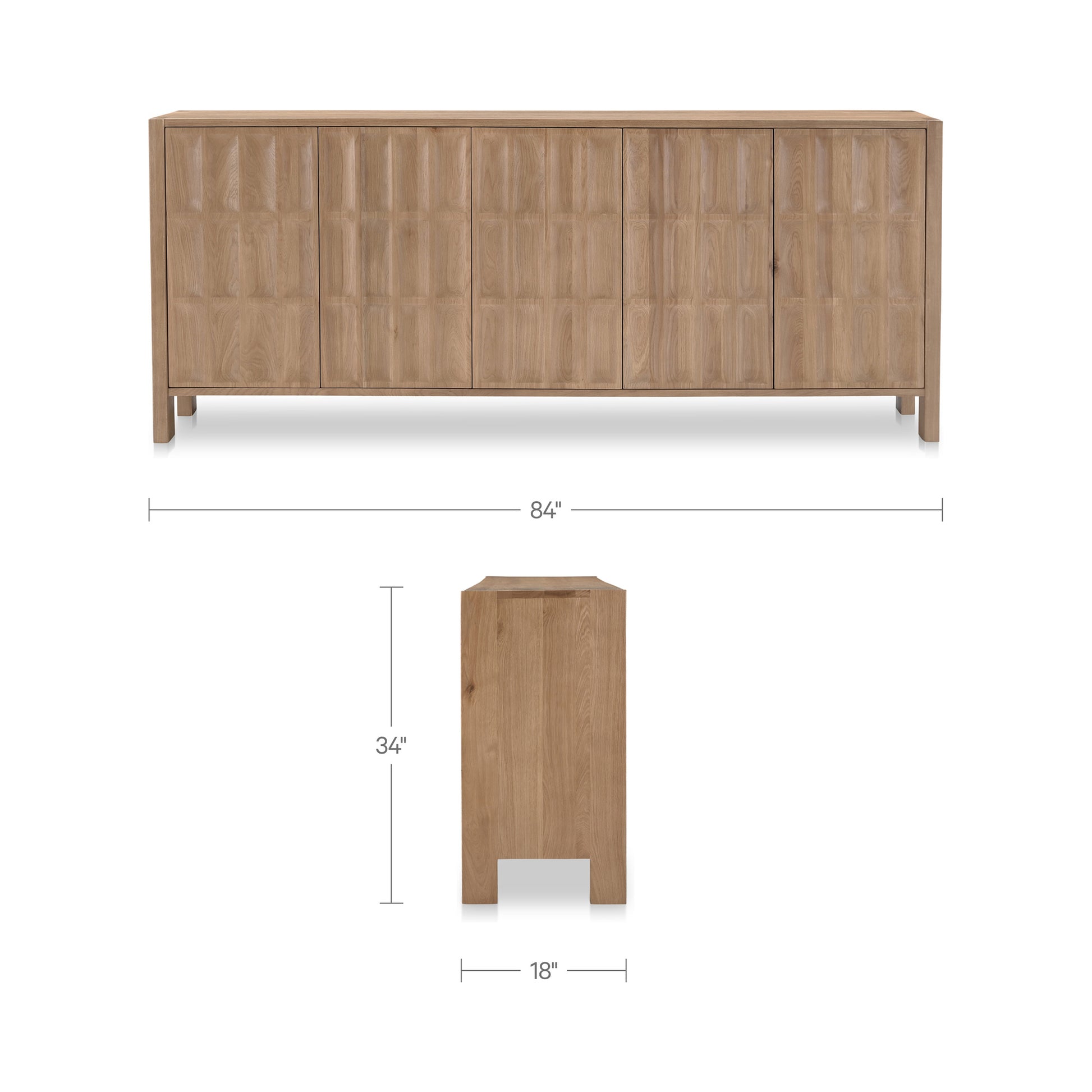 Roland Sideboard Natural by Moe's Home Collection - view 3