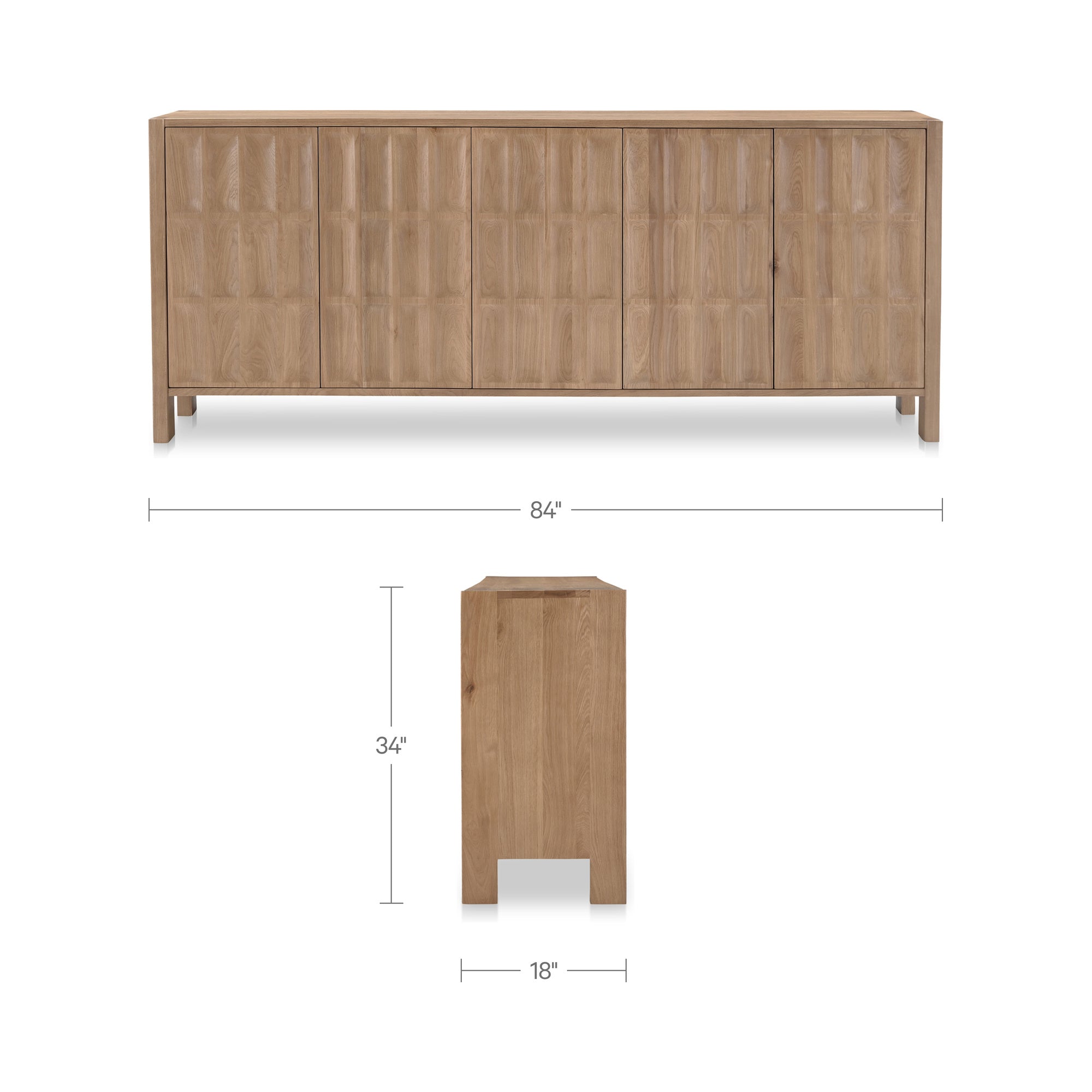 Roland Sideboard Natural by Moe's Home Collection - view 3
