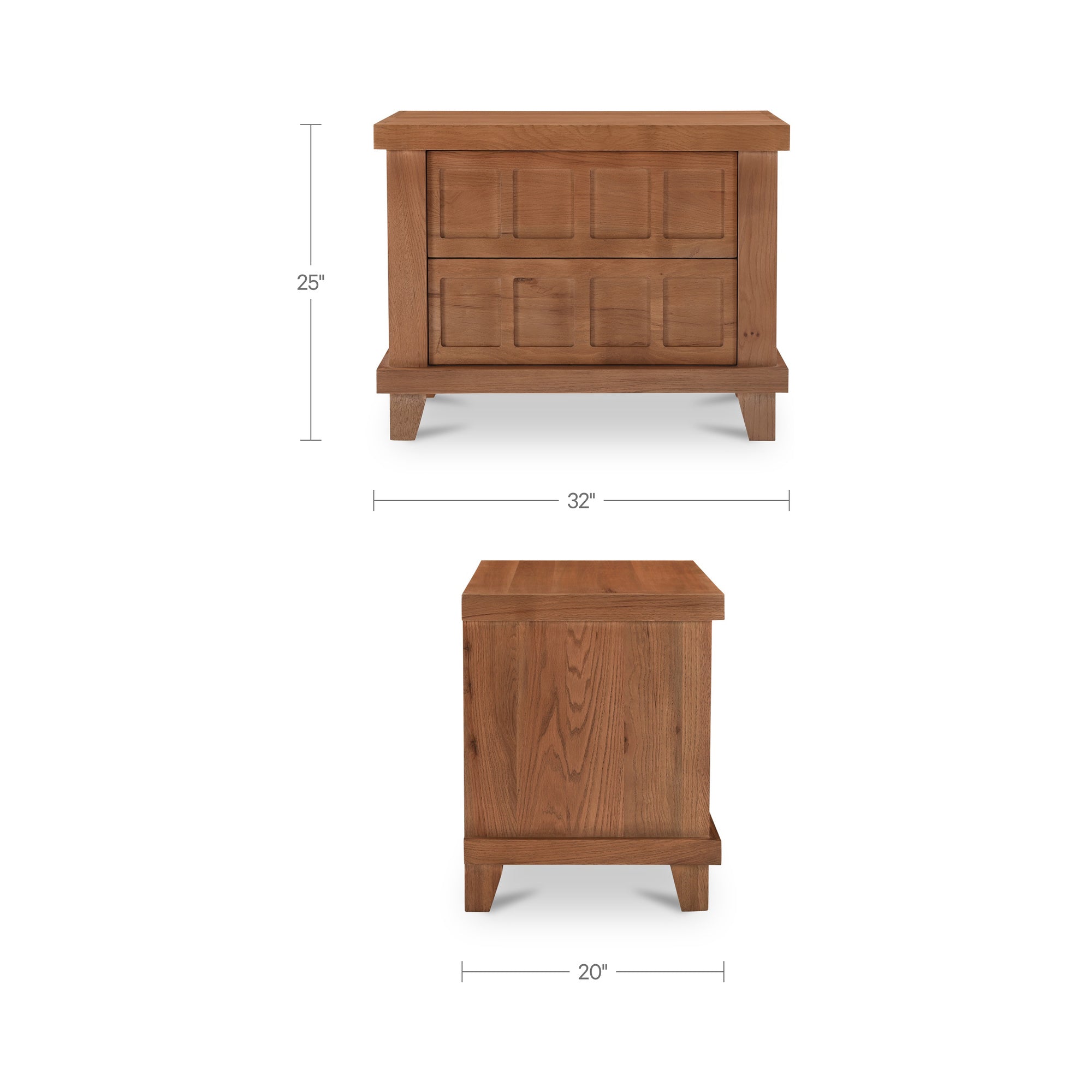 Enya Nightstand Red Oak by Moe's Home Collection - view 3