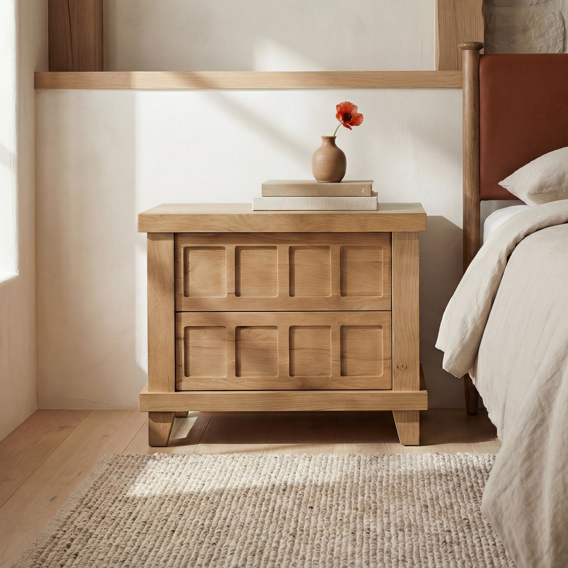 Enya Nightstand Natural Oak by Moe's Home Collection - view 2
