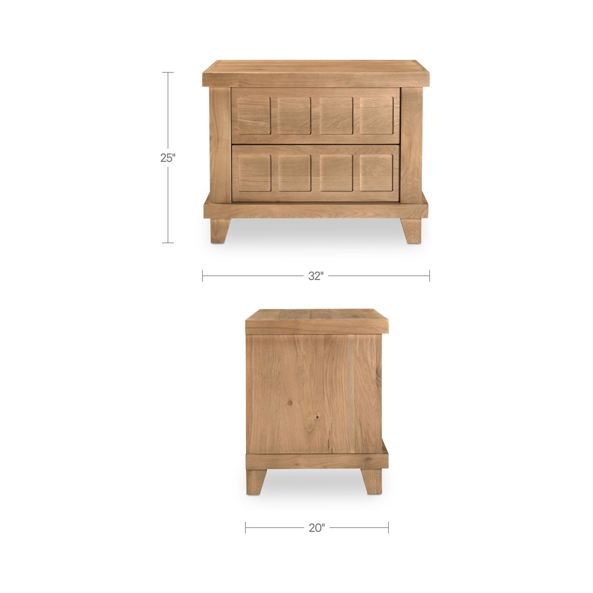 Enya Nightstand Natural Oak by Moe's Home Collection - view 3