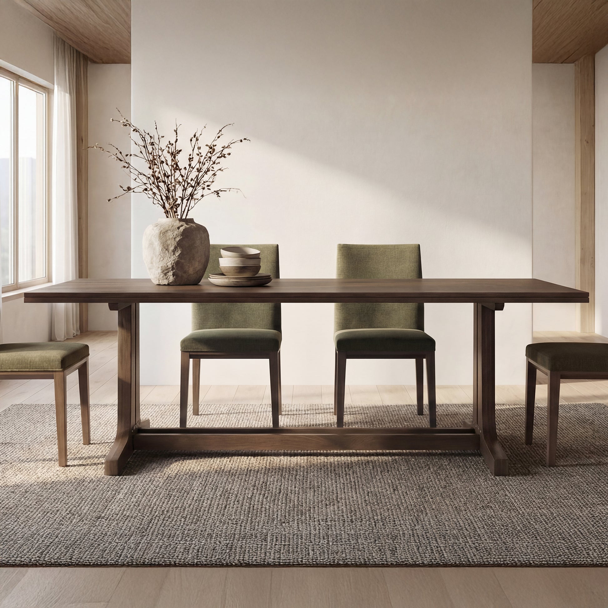 Samuel Dining Table Dark Brown by Moe's Home Collection - view 2