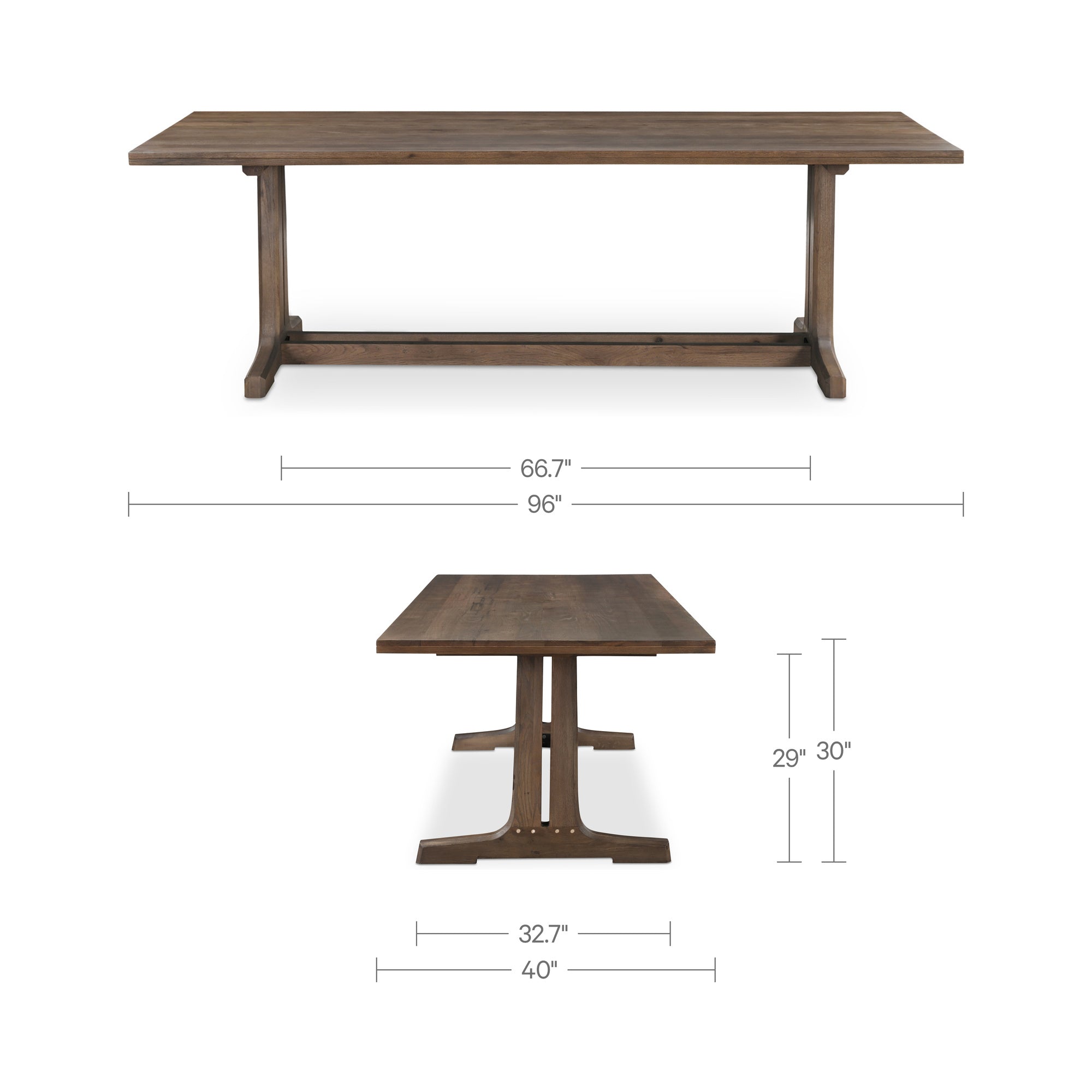 Samuel Dining Table Dark Brown by Moe's Home Collection - view 3