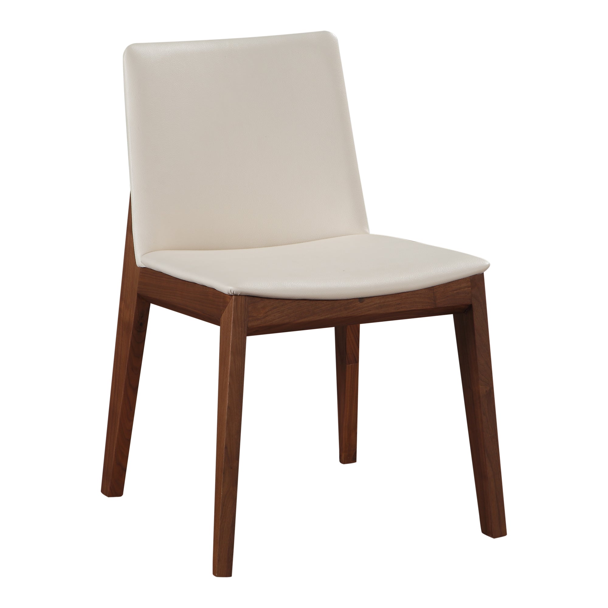 Deco Dining Chair Cream White PVC - Set Of Two by Moe's Home Collection - view 4