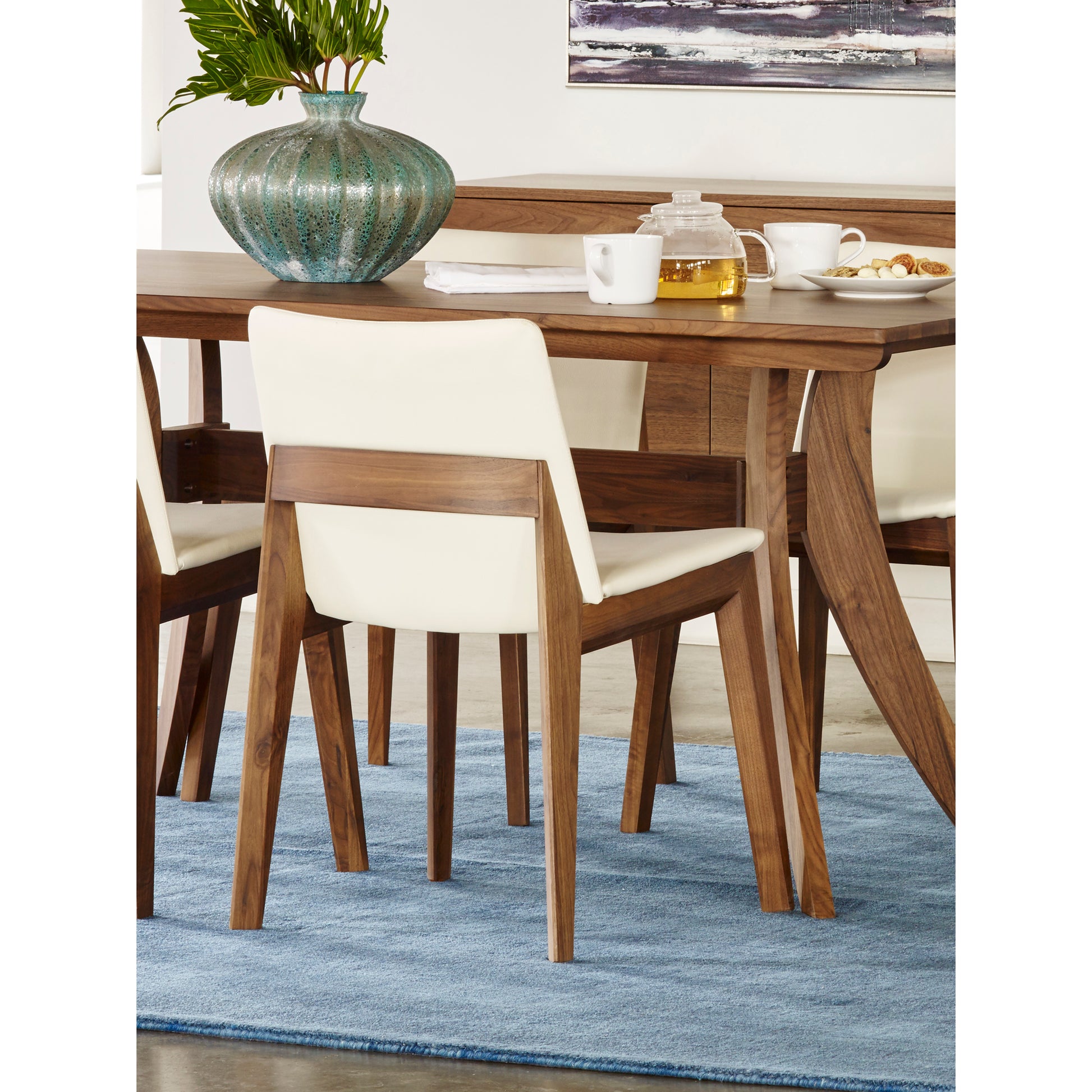 Deco Dining Chair Cream White PVC - Set Of Two by Moe's Home Collection - view 7