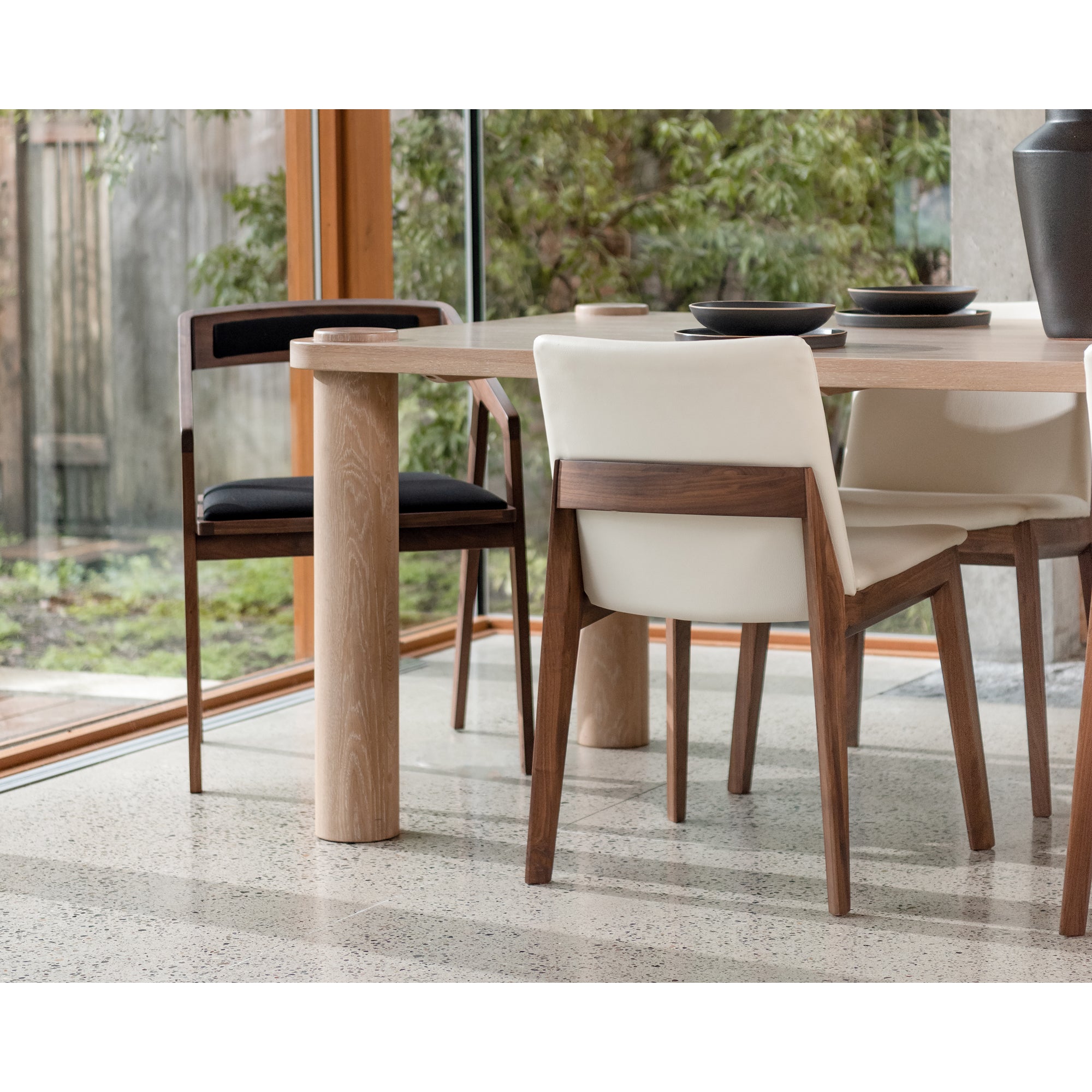 Deco Dining Chair Cream White PVC - Set Of Two by Moe's Home Collection - view 9