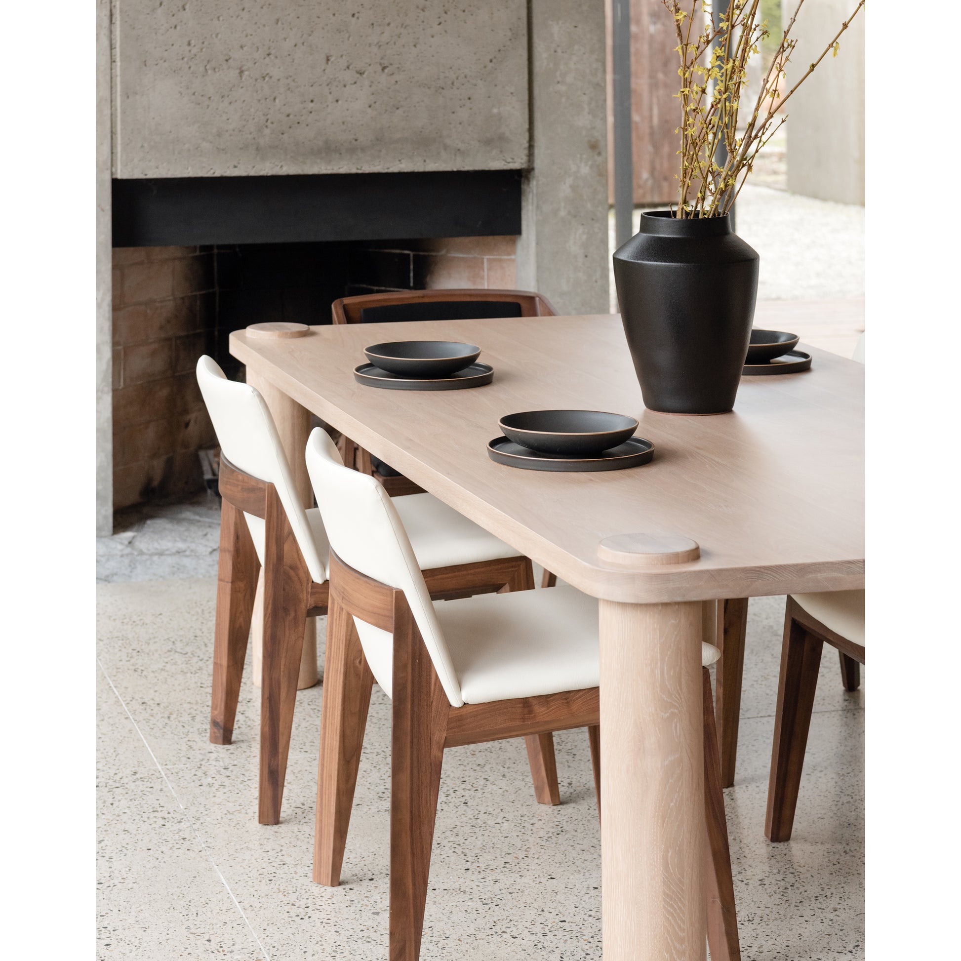 Deco Dining Chair Cream White PVC - Set Of Two by Moe's Home Collection - view 10