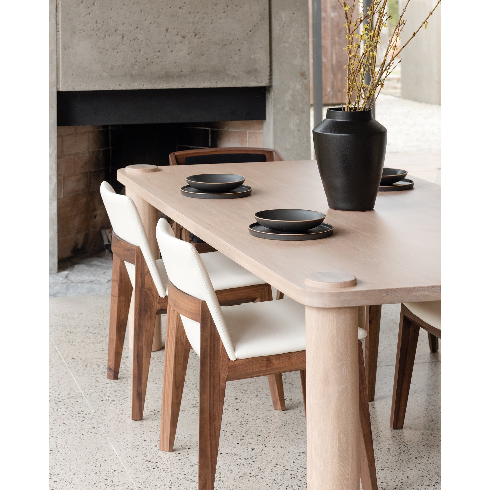 Deco Dining Chair Cream White PVC - Set Of Two by Moe's Home Collection - view 10