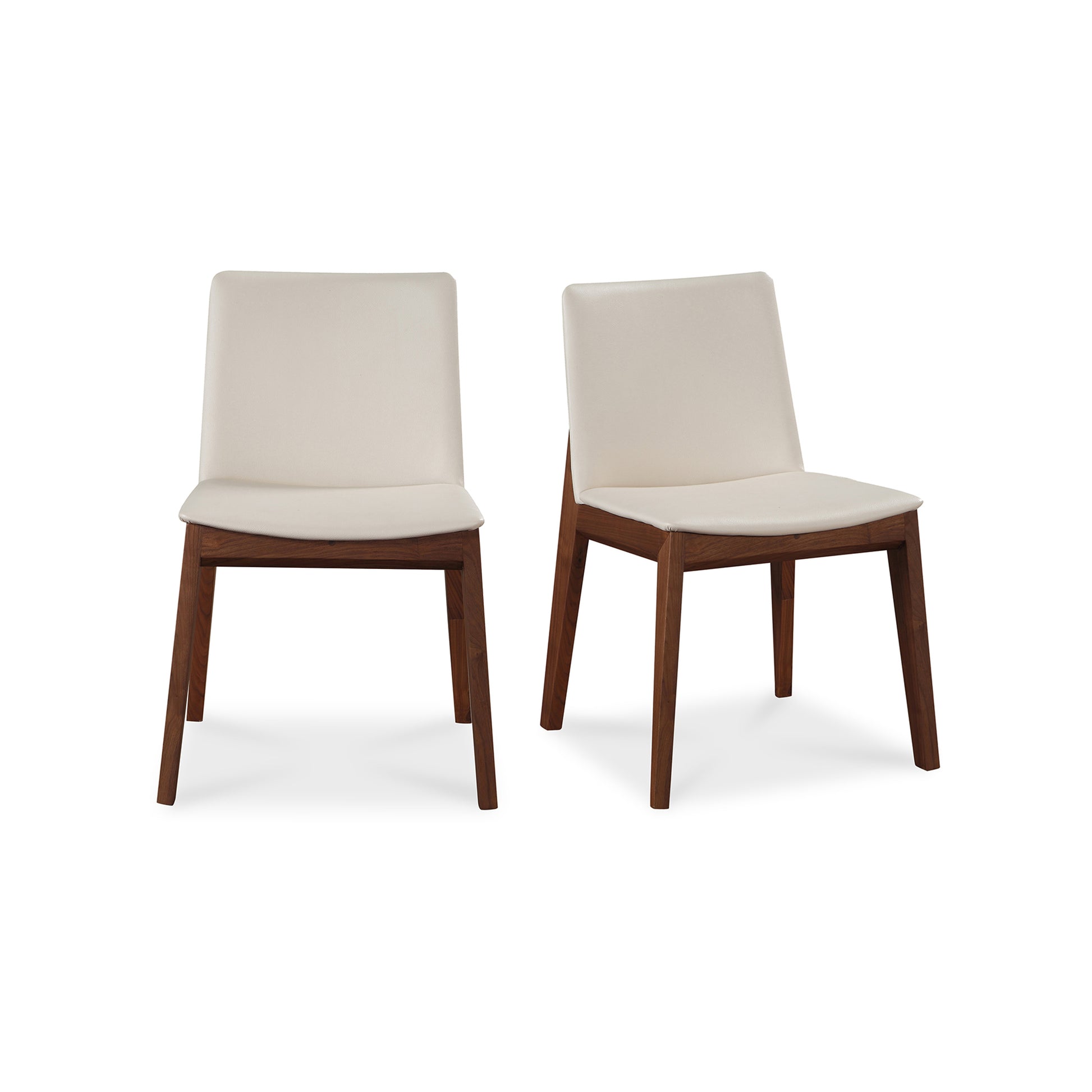 Deco Dining Chair Cream White PVC - Set Of Two by Moe's Home Collection
