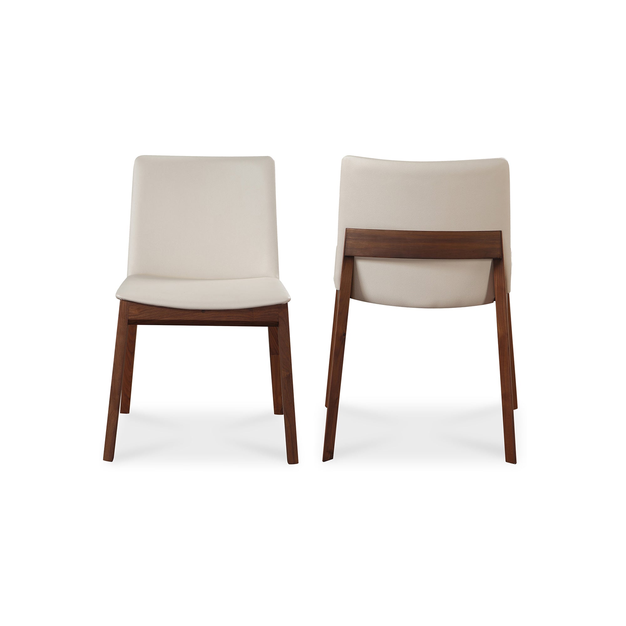 Deco Dining Chair Cream White PVC - Set Of Two by Moe's Home Collection - view 2