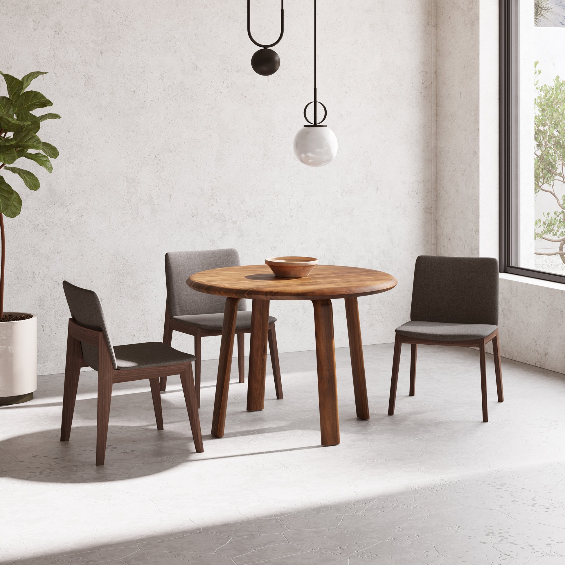 Deco Dining Chair Dark Grey - Set Of Two by Moe's Home Collection - view 8