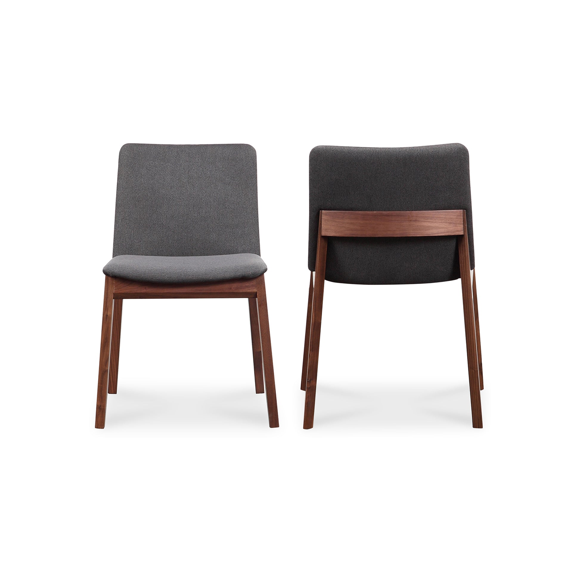 Deco Dining Chair Dark Grey - Set Of Two by Moe's Home Collection - view 2