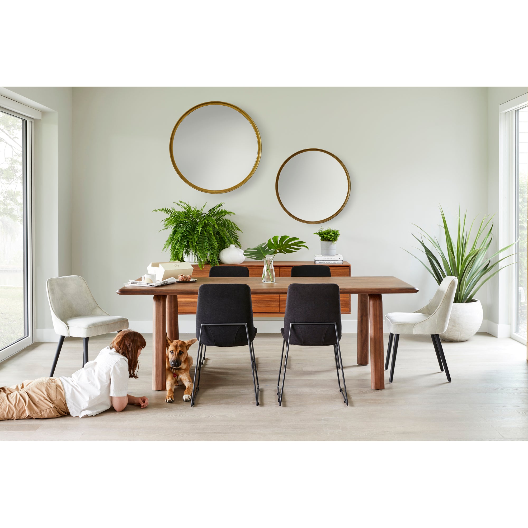 Malibu Dining Table Walnut by Moe's Home Collection - view 13
