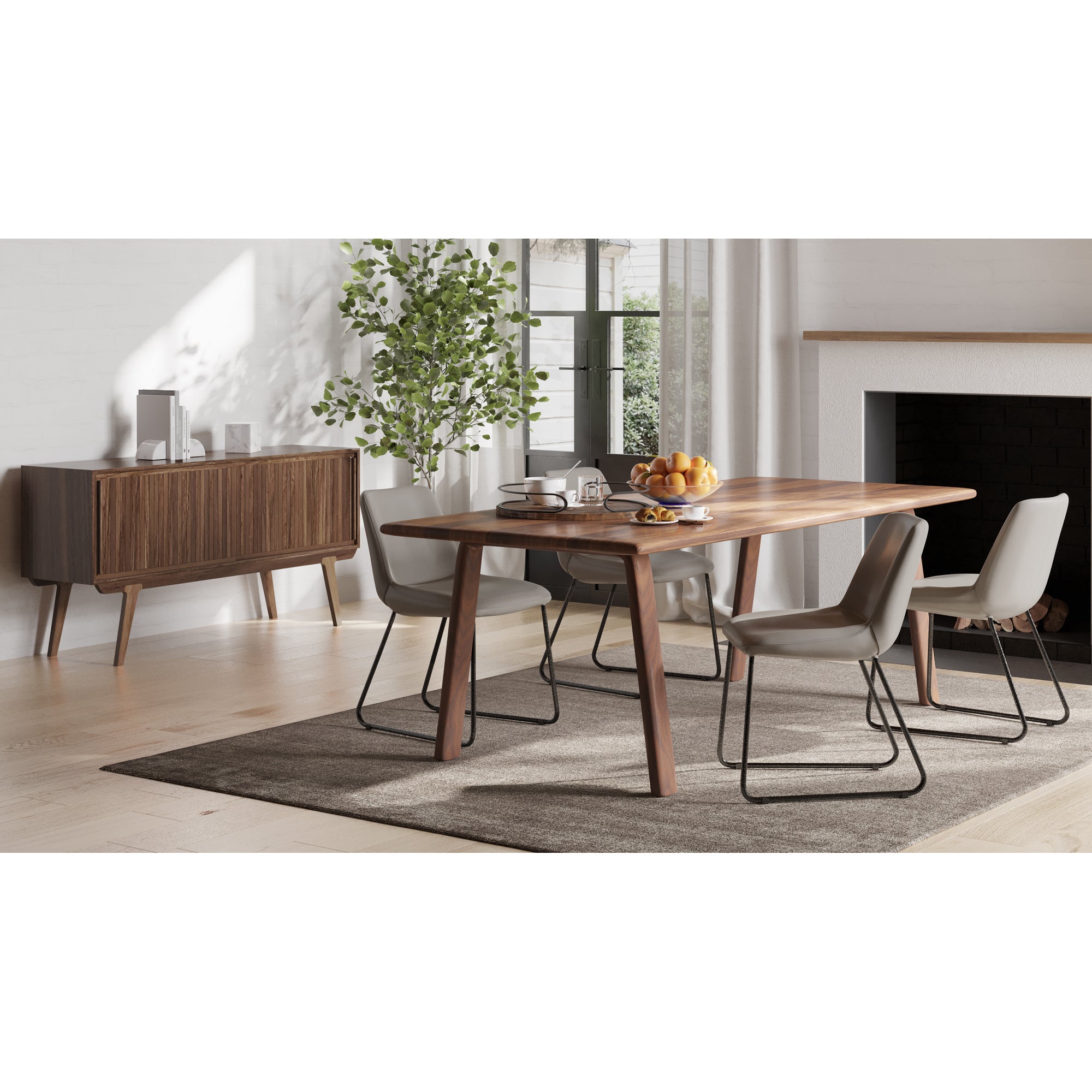 Malibu Dining Table Walnut by Moe's Home Collection - view 14