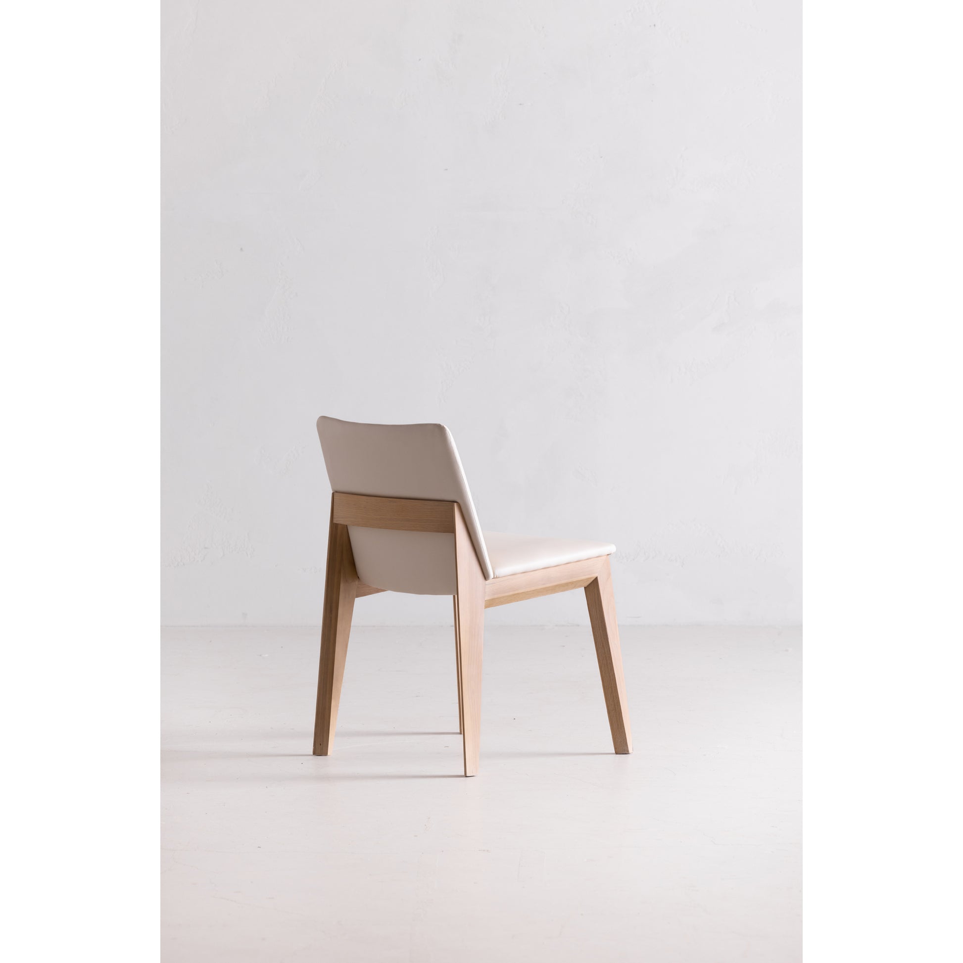 Deco Oak Dining Chair Cream White PVC - Set Of Two by Moe's Home Collection - view 9