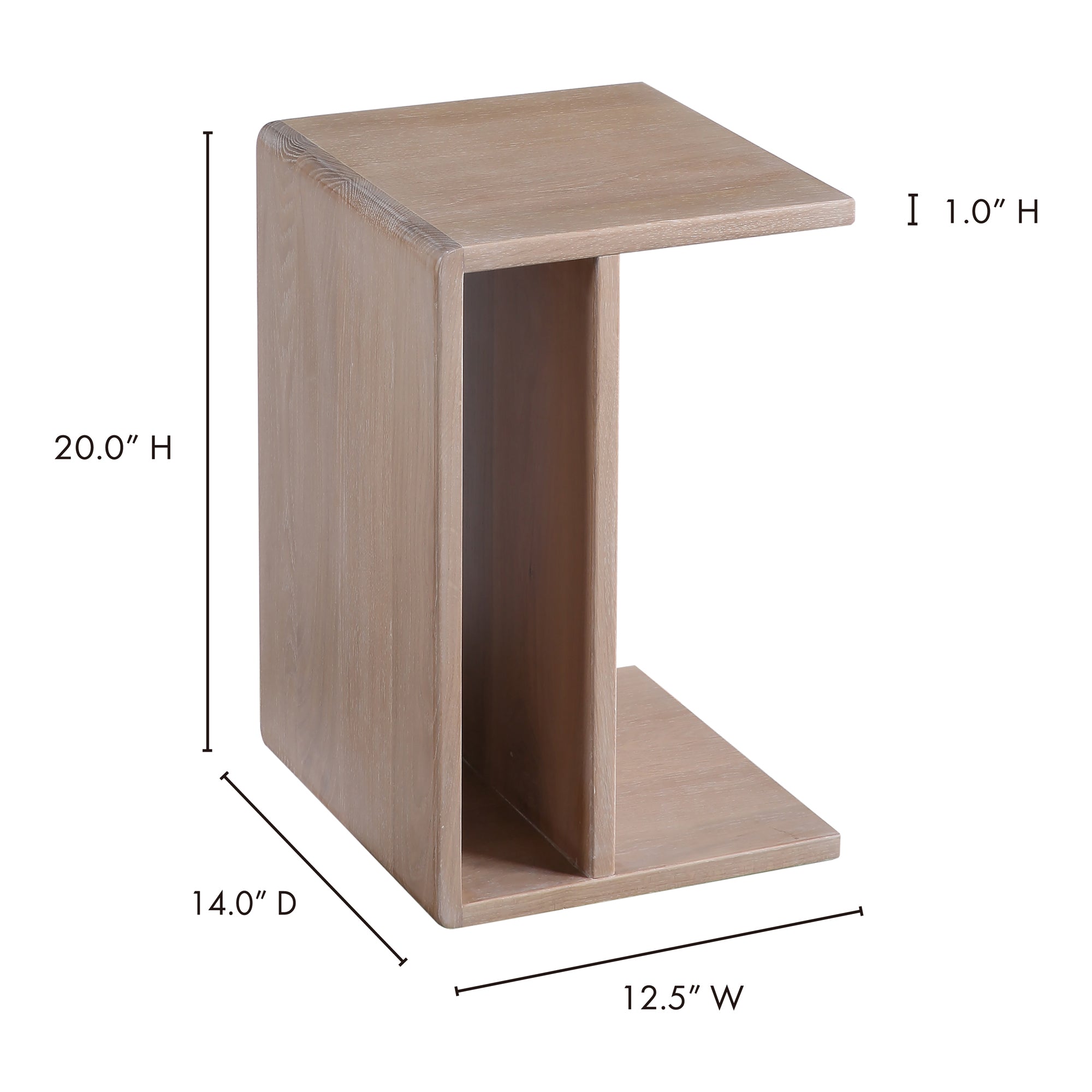 Hiroki Accent Table White Oak by Moe's Home Collection - view 6