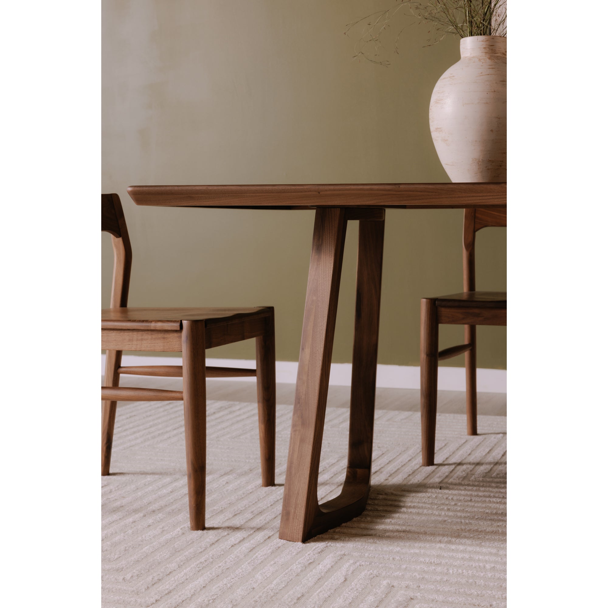 Silas Dining Table Walnut Brown by Moe's Home Collection - view 2