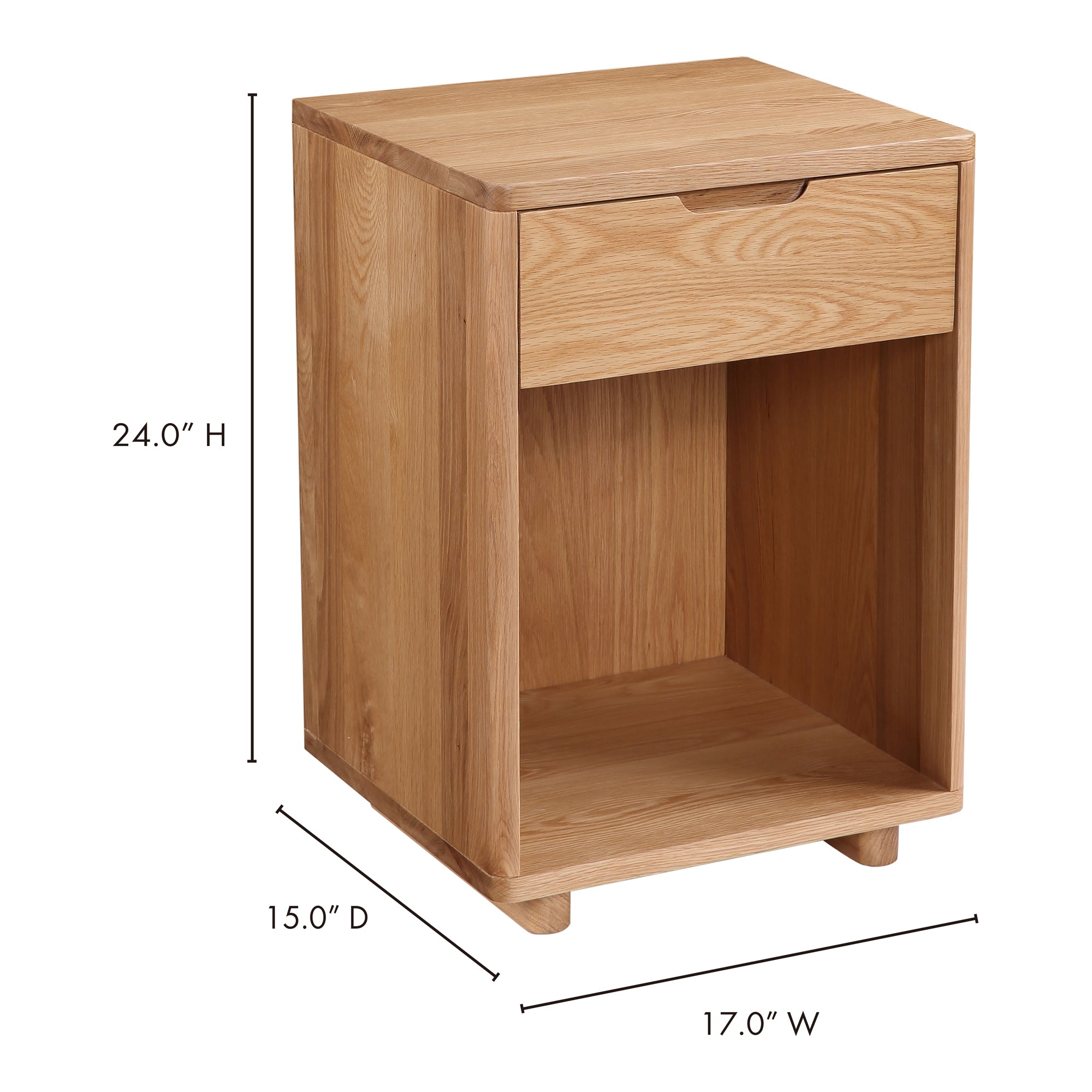 Osamu Nightstand Natural Oak by Moe's Home Collection - view 10
