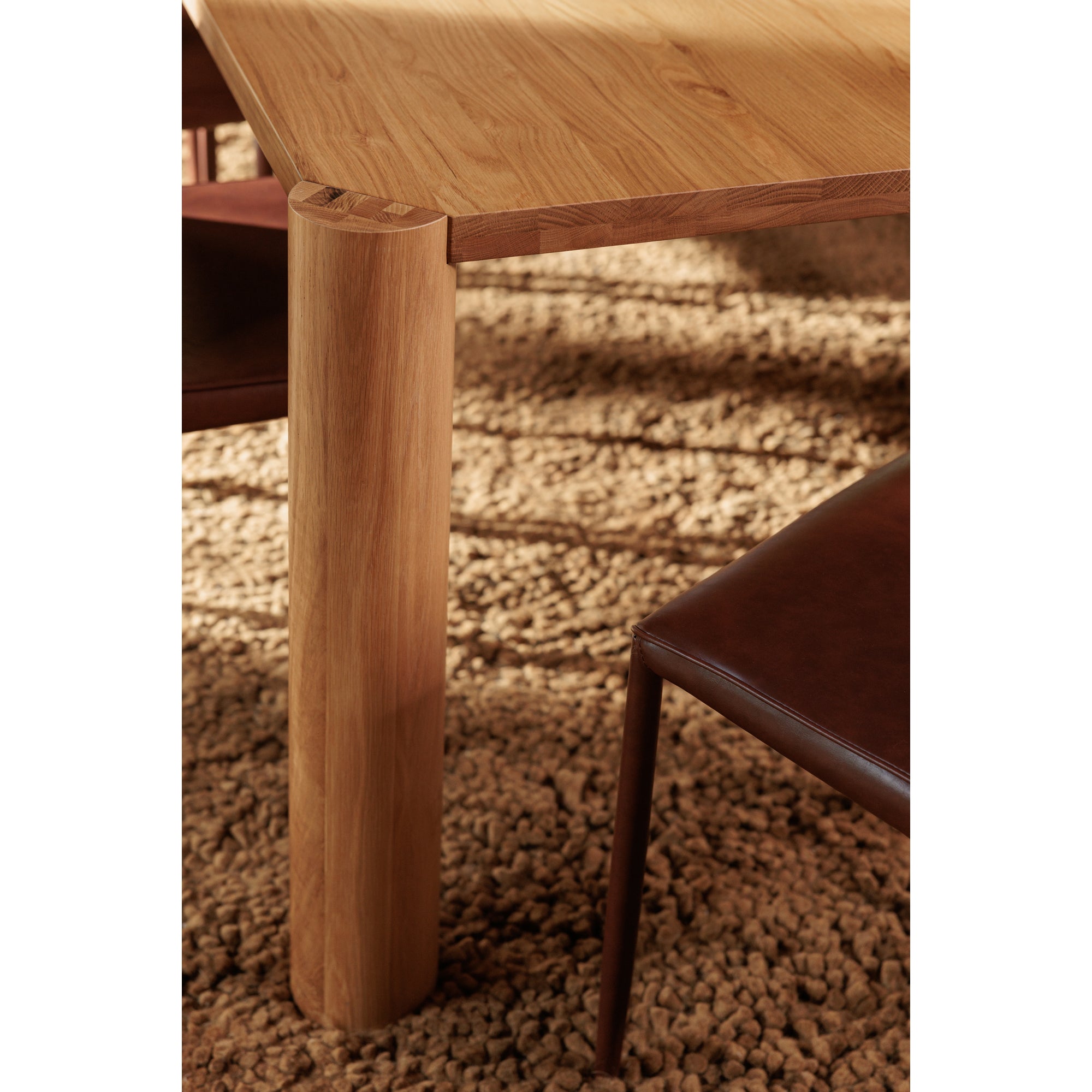 Post Small Dining Table Natural Oak by Moe's Home Collection - view 2