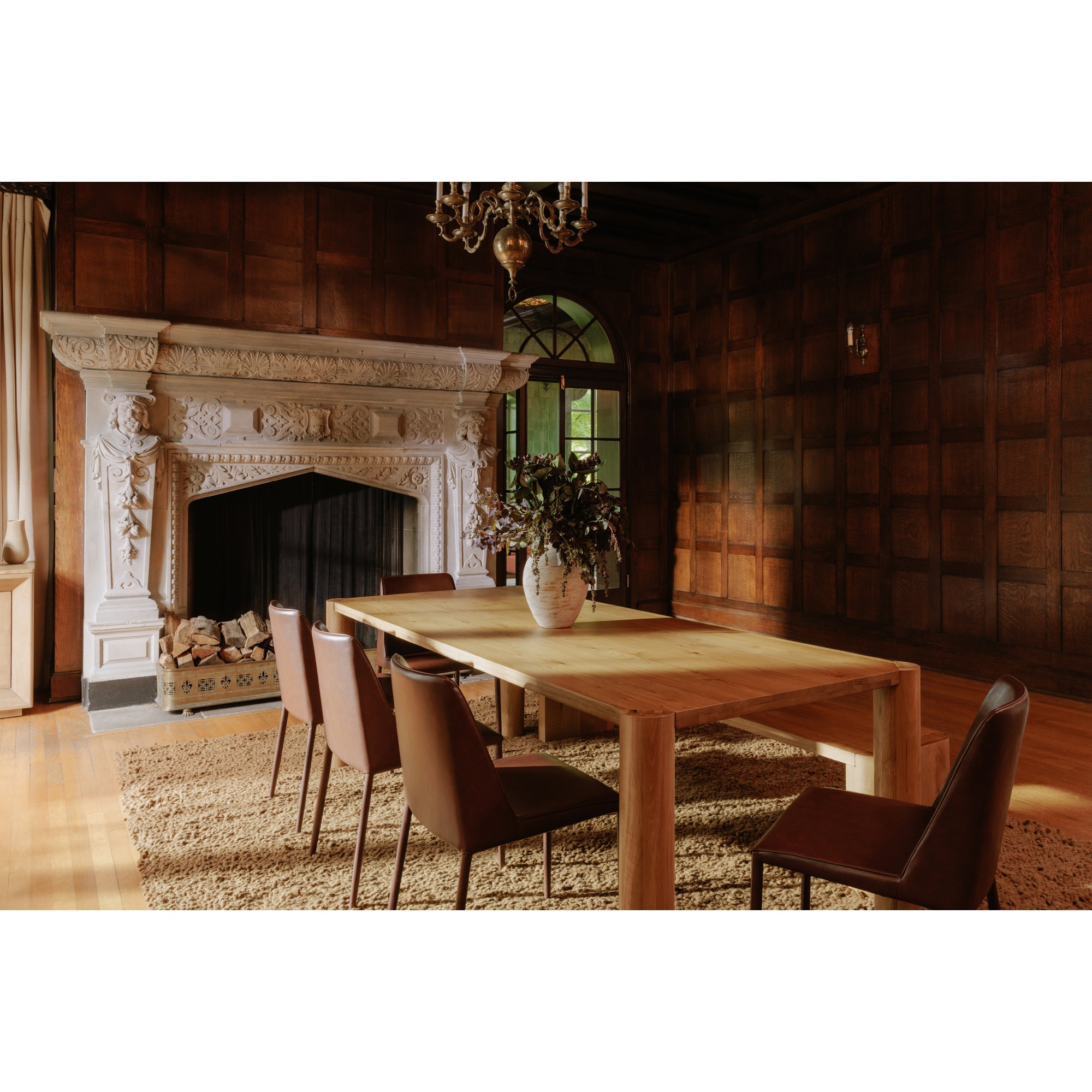 Post Large Table Large Natural Oak by Moe's Home Collection - view 2