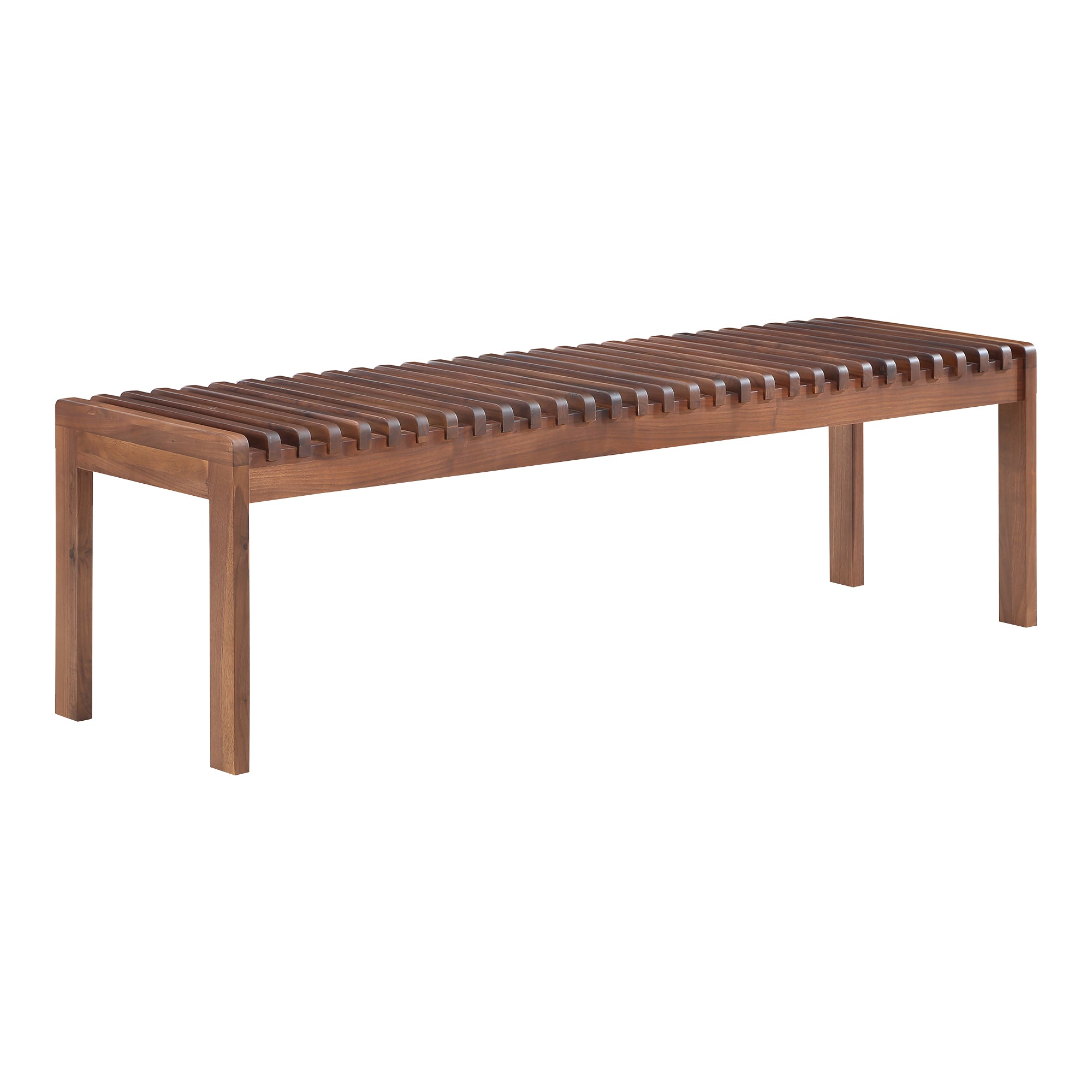 Rohe Bench Walnut Brown by Moe's Home Collection - view 2