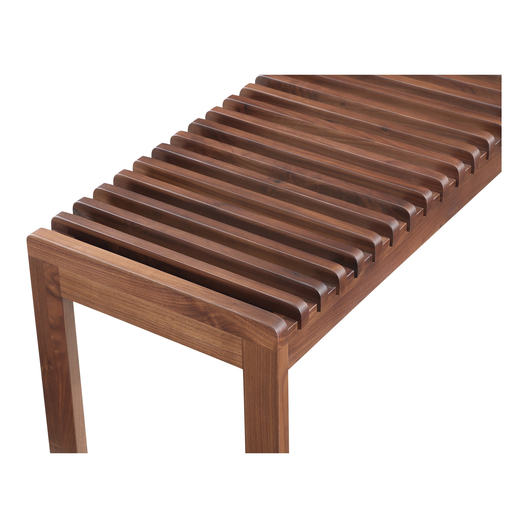 Rohe Bench Walnut Brown by Moe's Home Collection - view 5