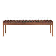 Rohe Bench Walnut Brown by Moe's Home Collection