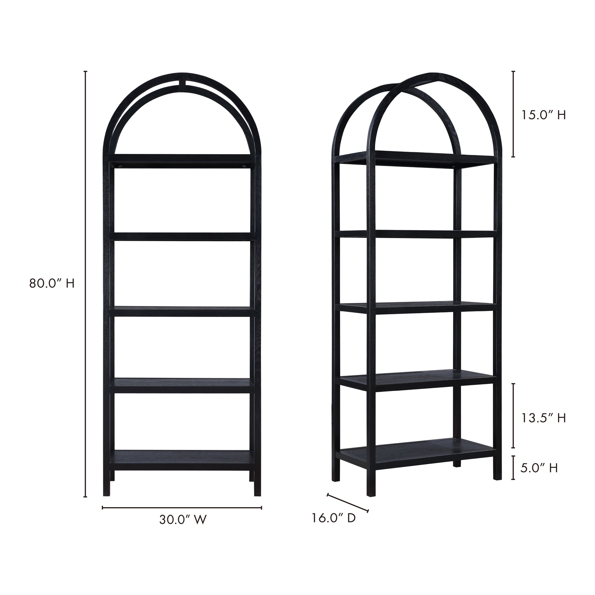 Eero Bookcase Black by Moe's Home Collection - view 9