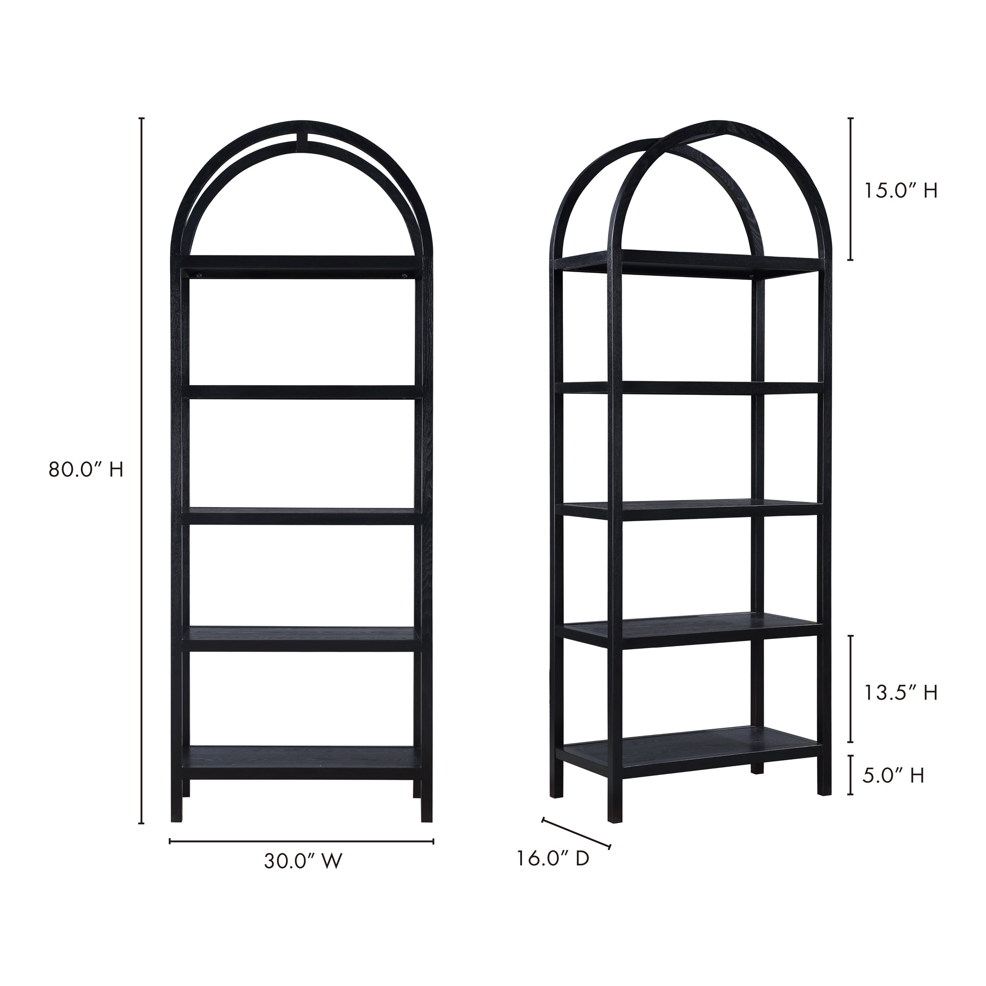 Eero Bookcase Black by Moe's Home Collection - view 9