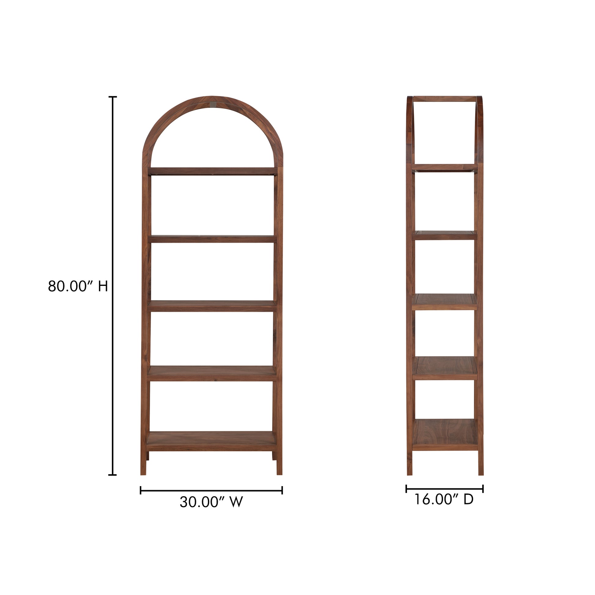 Eero Bookcase Walnut by Moe's Home Collection - view 4