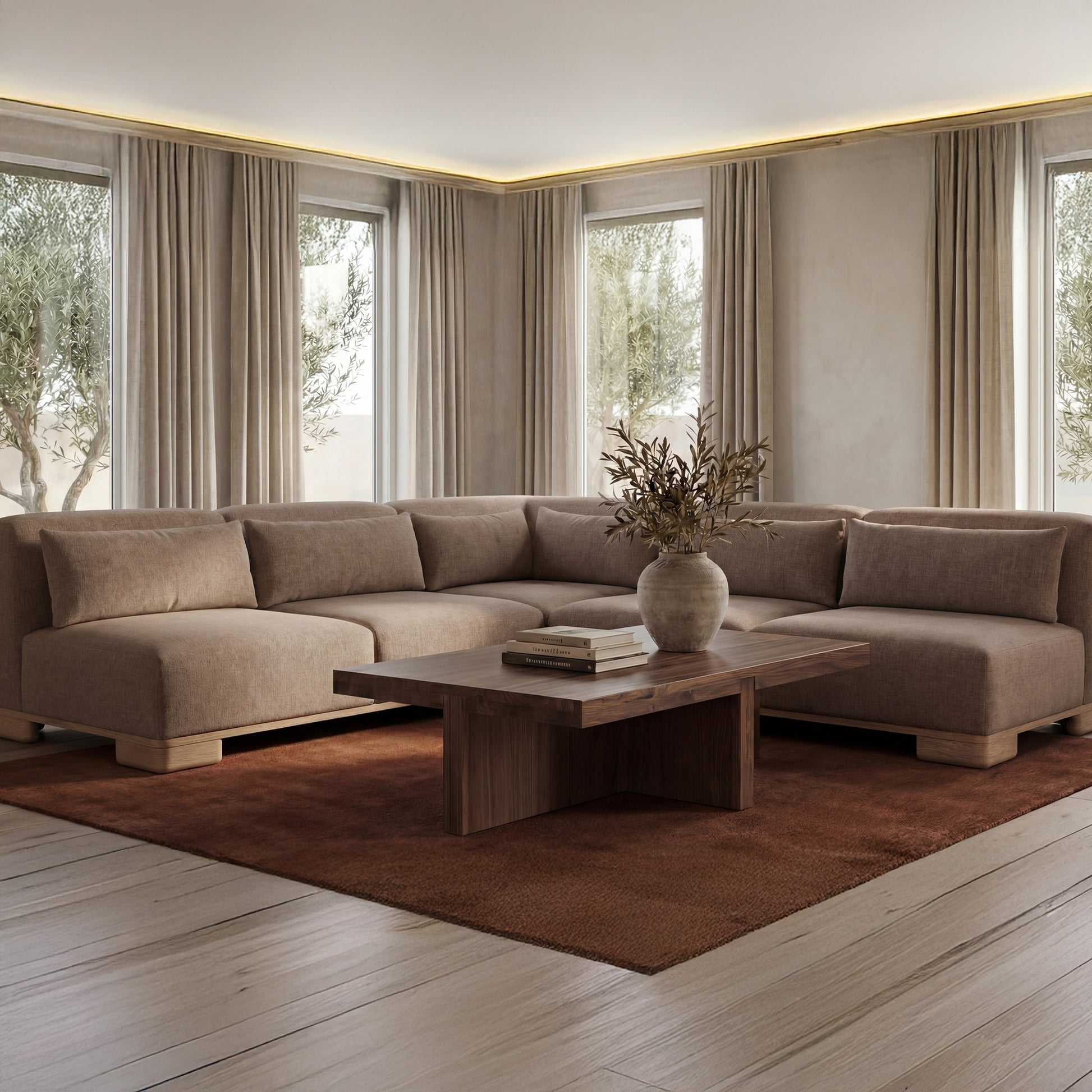 Folke Coffee Table Walnut by Moe's Home Collection - view 2