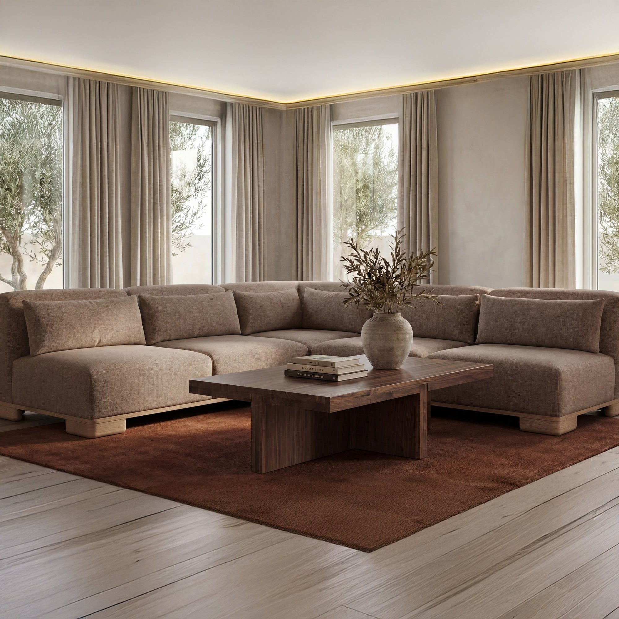 Folke Coffee Table Walnut by Moe's Home Collection - view 2