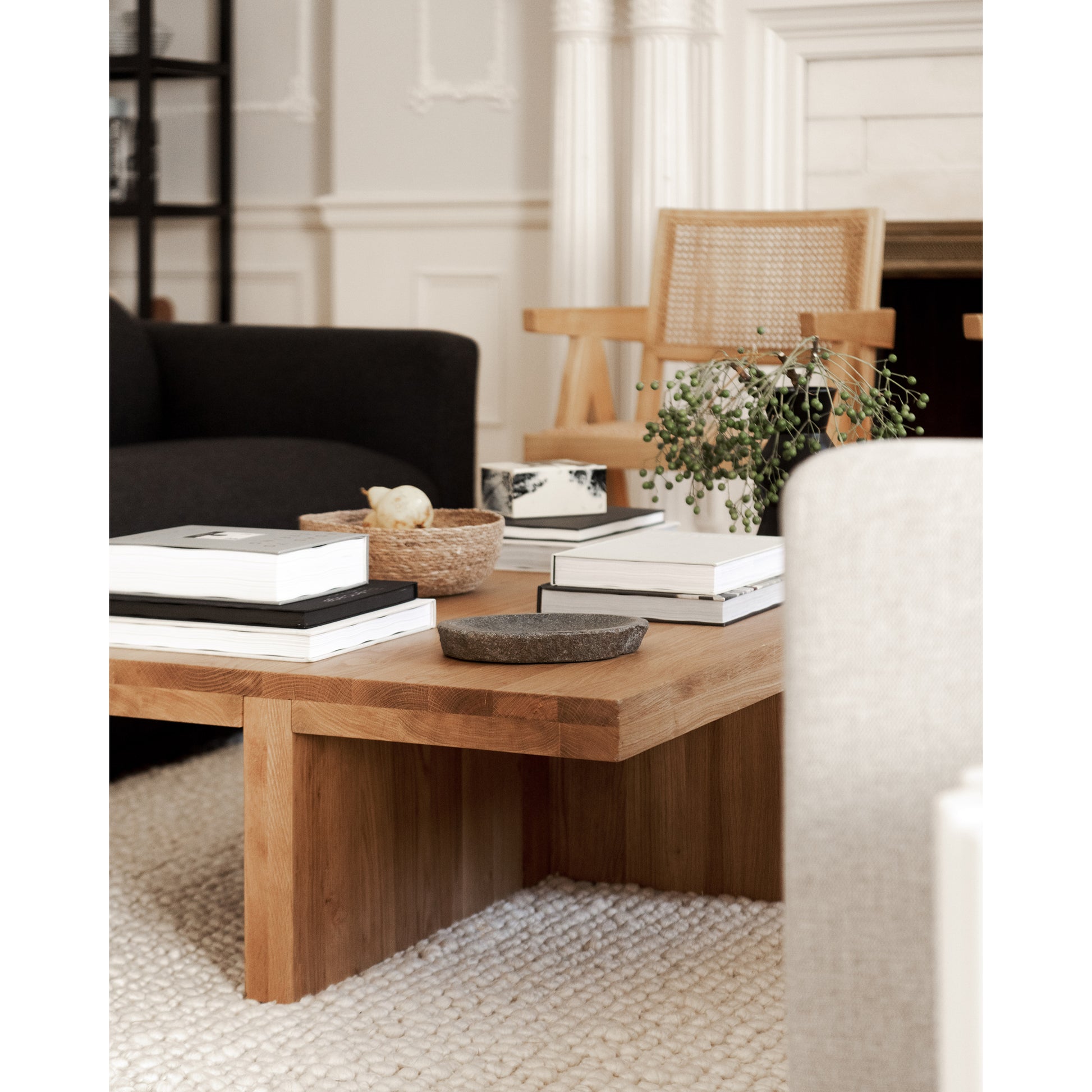Folke Rectangular Coffee Table Natural by Moe's Home Collection - view 5