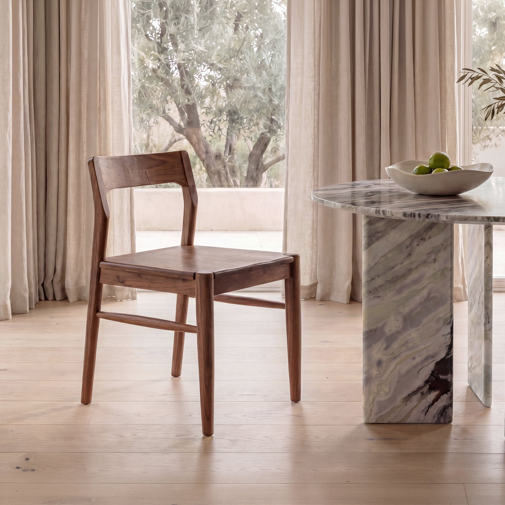 Owing Dining Chair Walnut Brown - Set Of Two by Moe's Home Collection - view 9