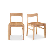 Owing Dining Chair Natural Oak - Set Of Two by Moe's Home Collection