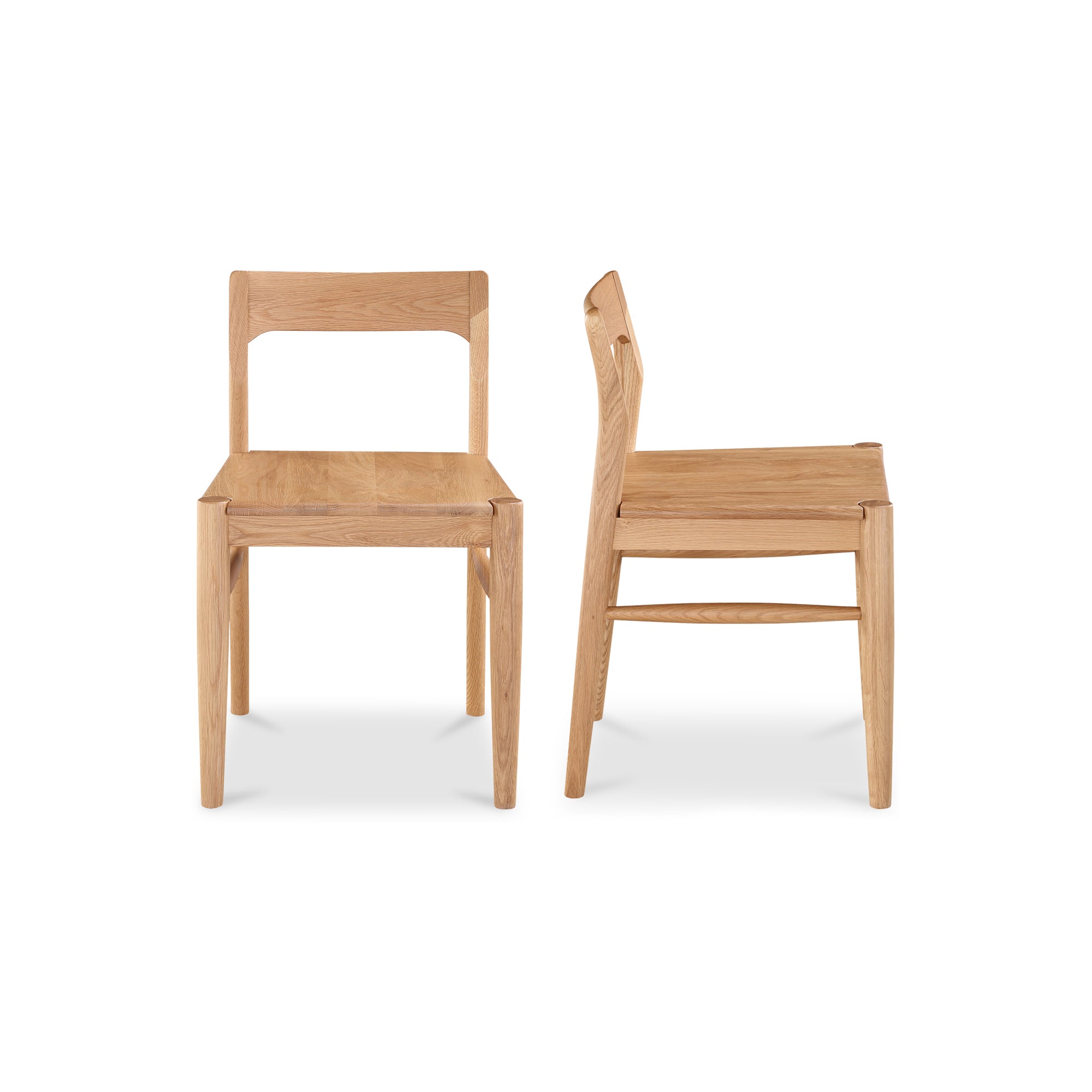 Owing Dining Chair Natural Oak - Set Of Two by Moe's Home Collection - view 2