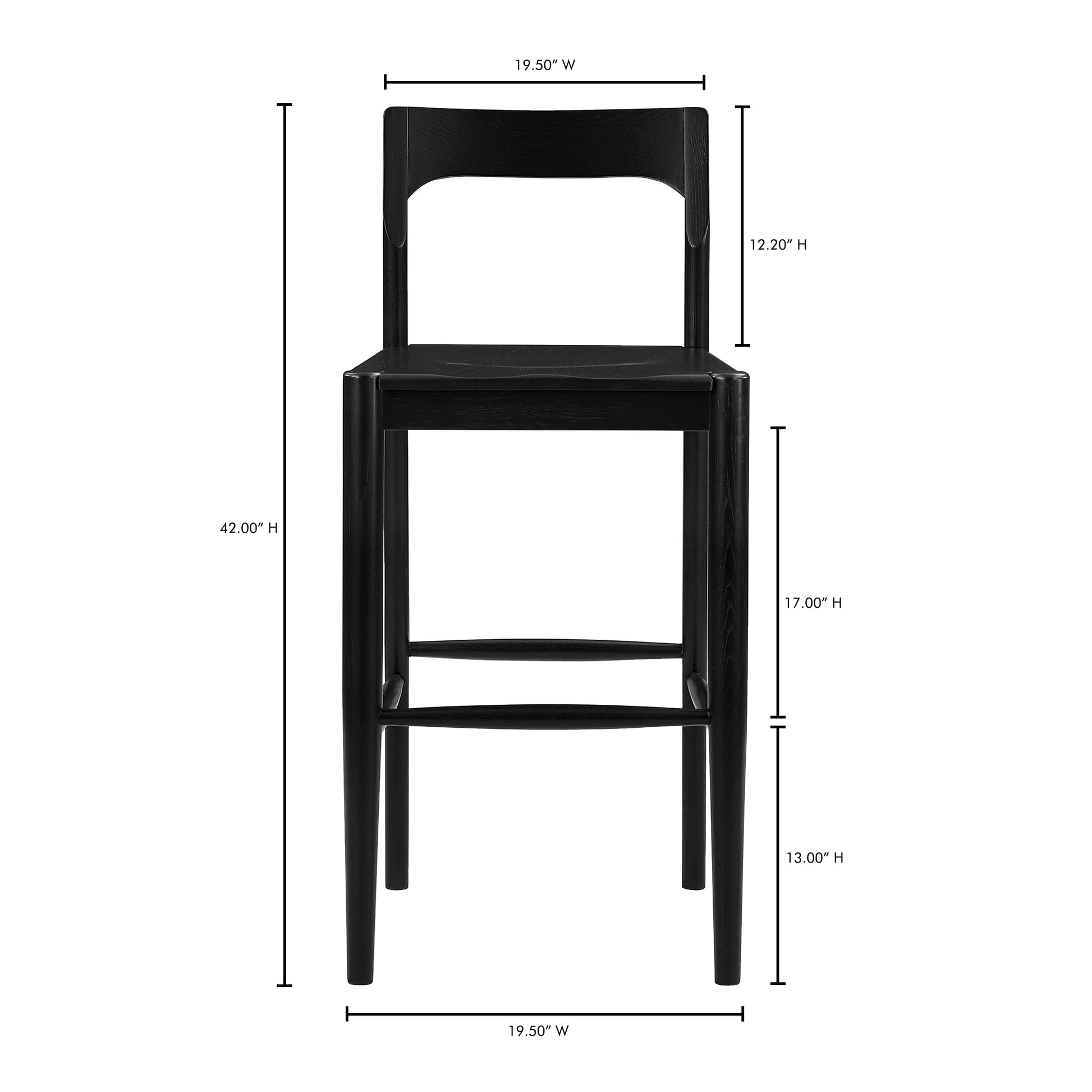 Owing Barstool Black by Moe's Home Collection - view 7