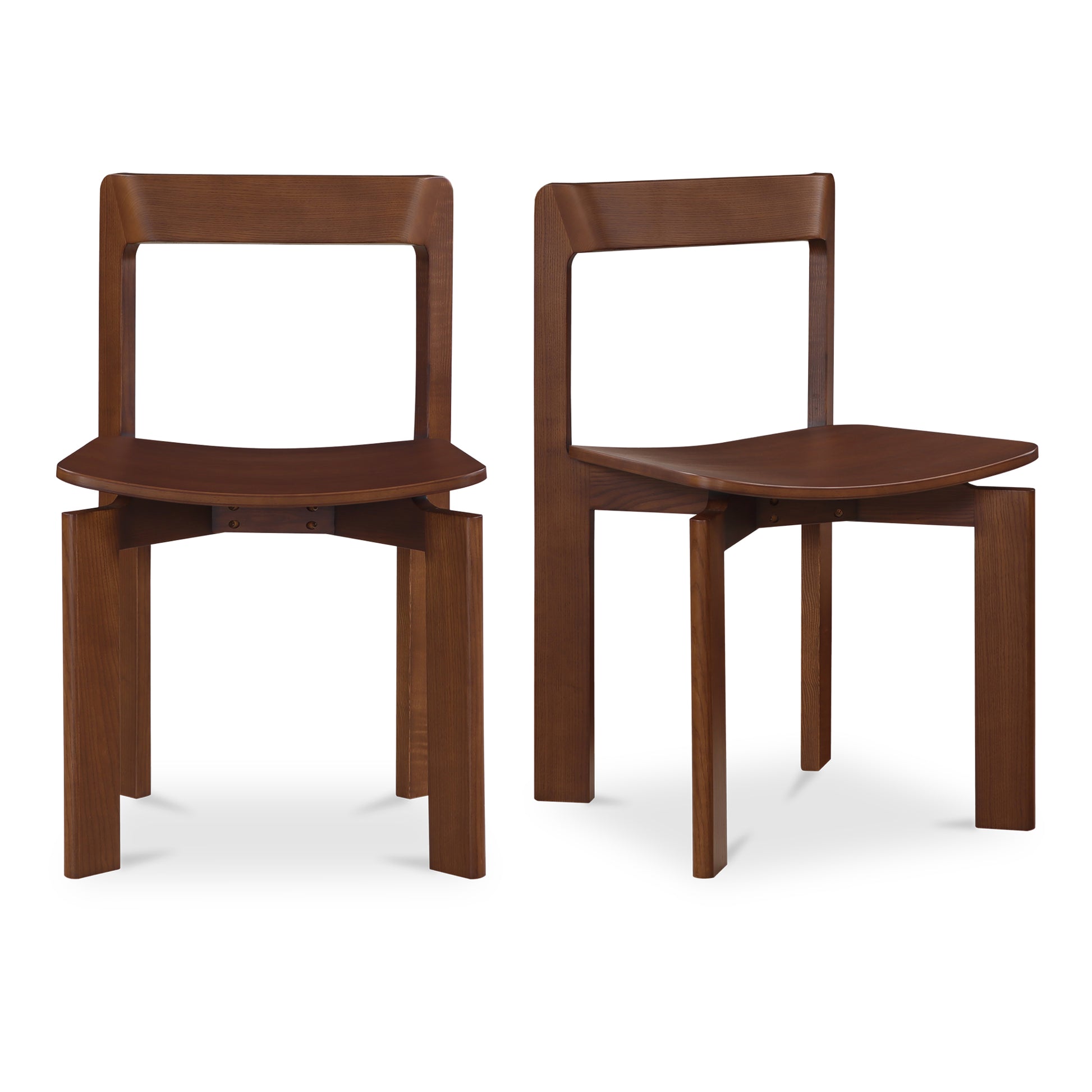 Daifuku Dining Chair Brown – Set Of Two by Moe's Home Collection