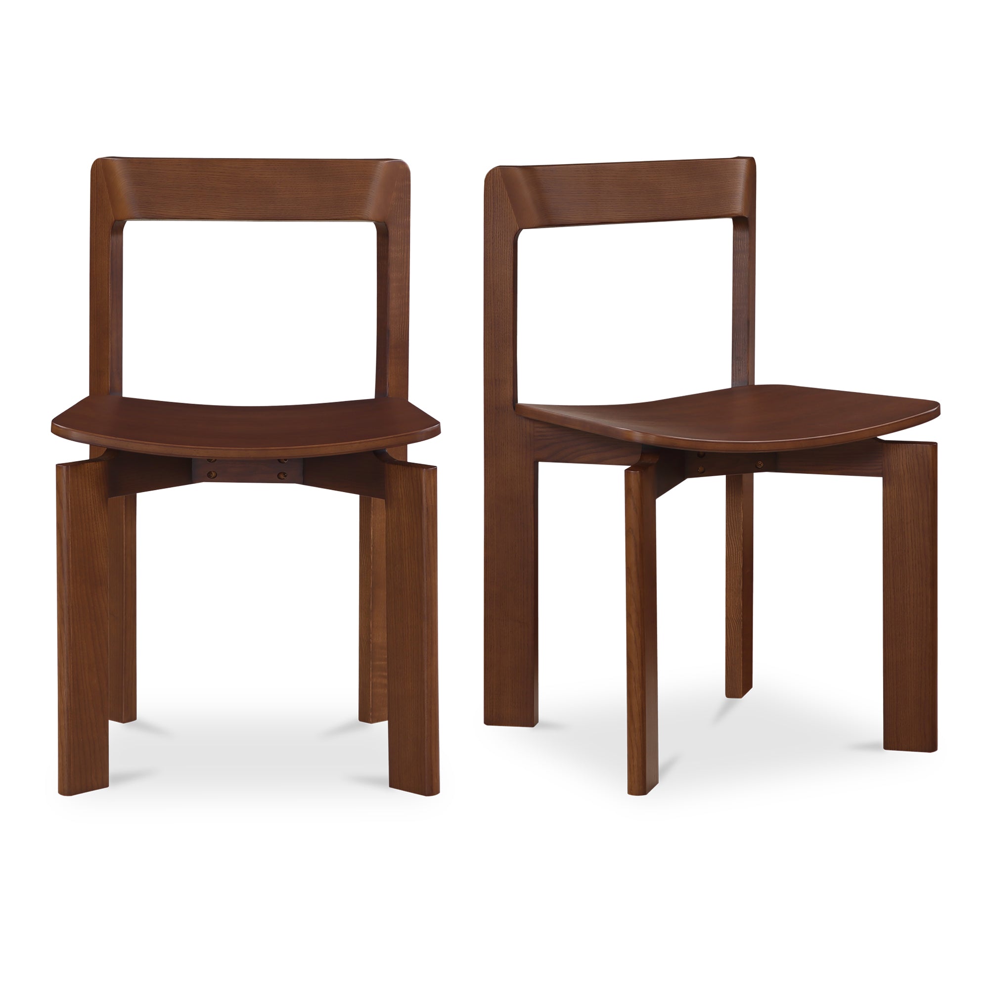 Daifuku Dining Chair Brown – Set Of Two by Moe's Home Collection