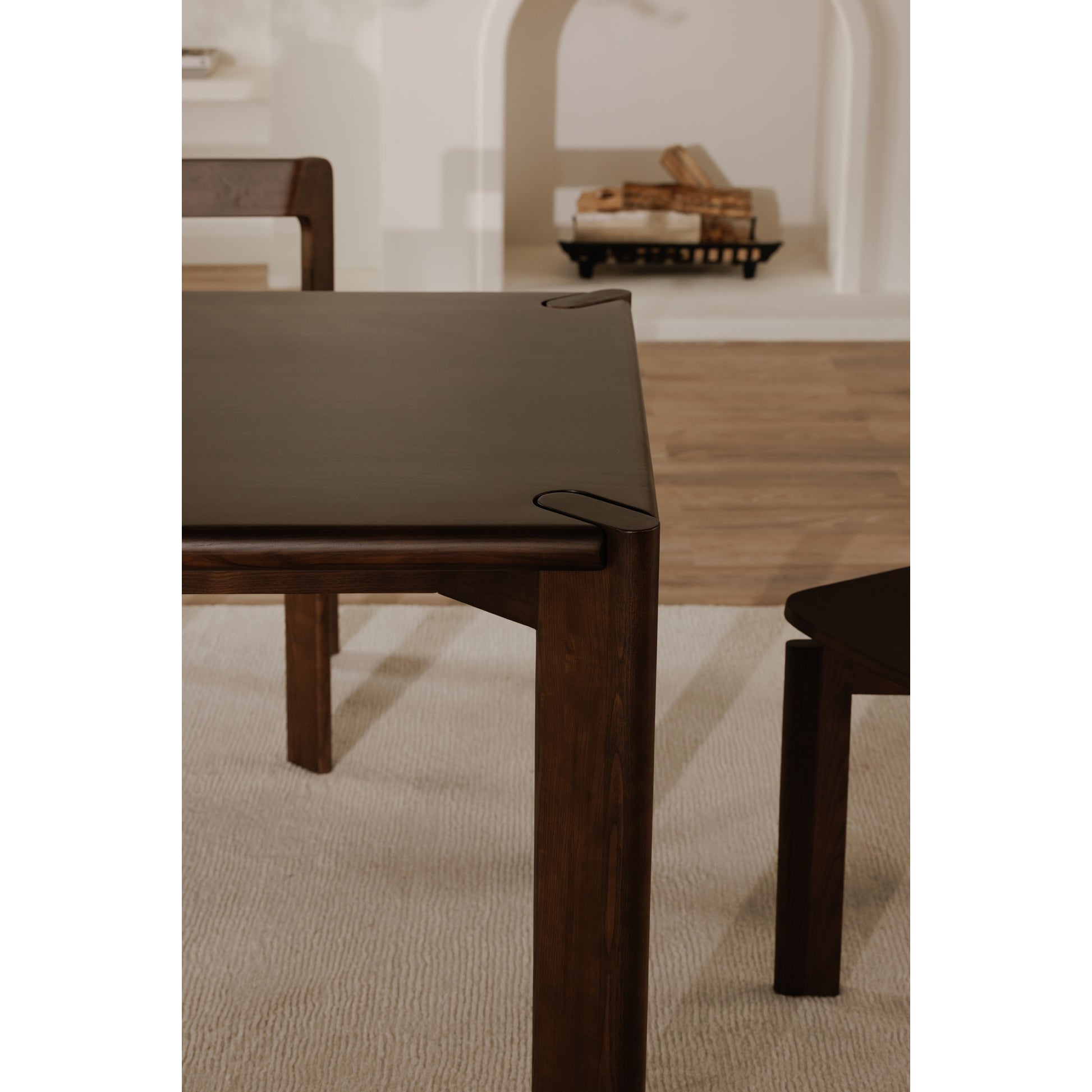 Daifuku Large Dining Table Walnut Stained Ash by Moe's Home Collection - view 2