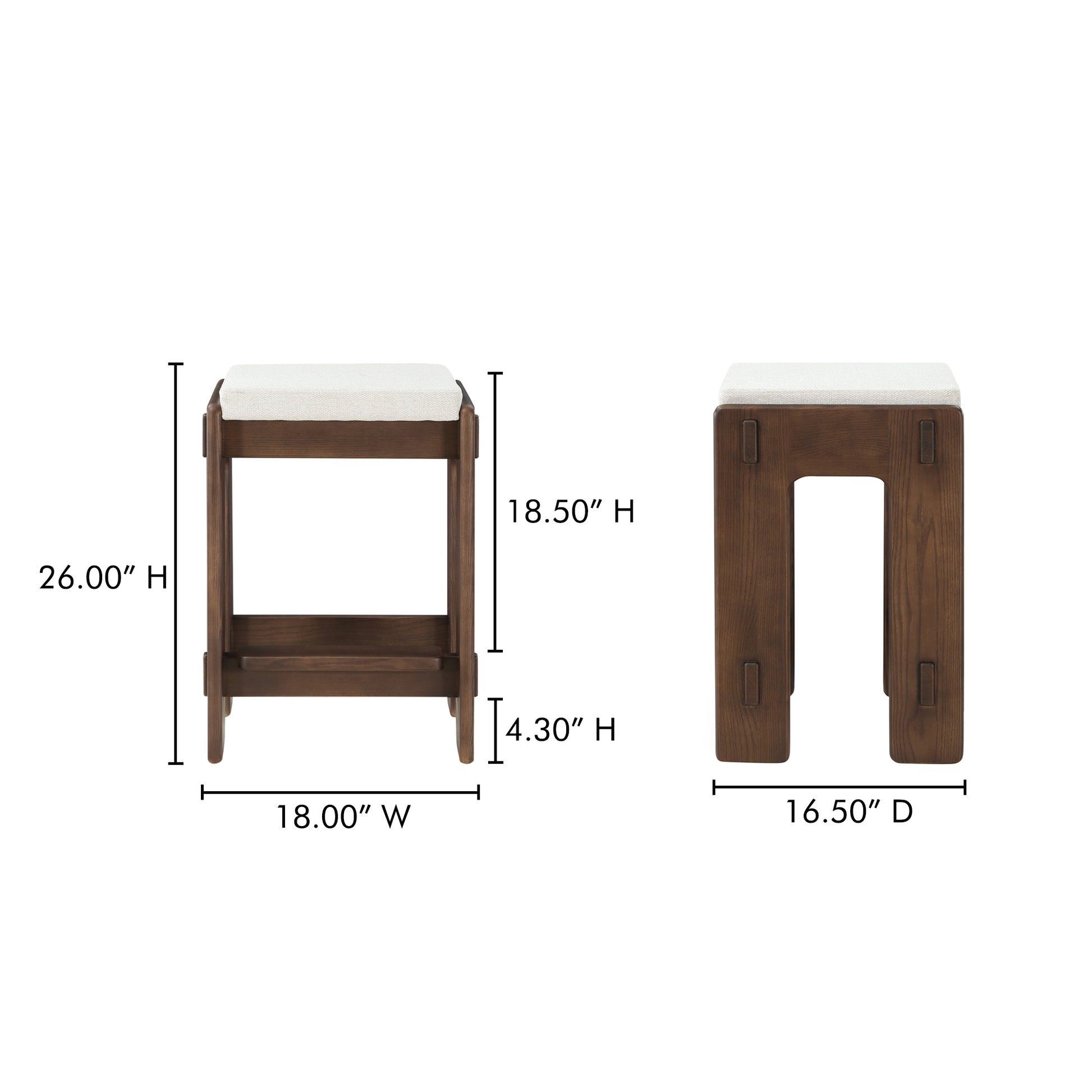 Ashby Counter Stool Brown by Moe's Home Collection - view 5