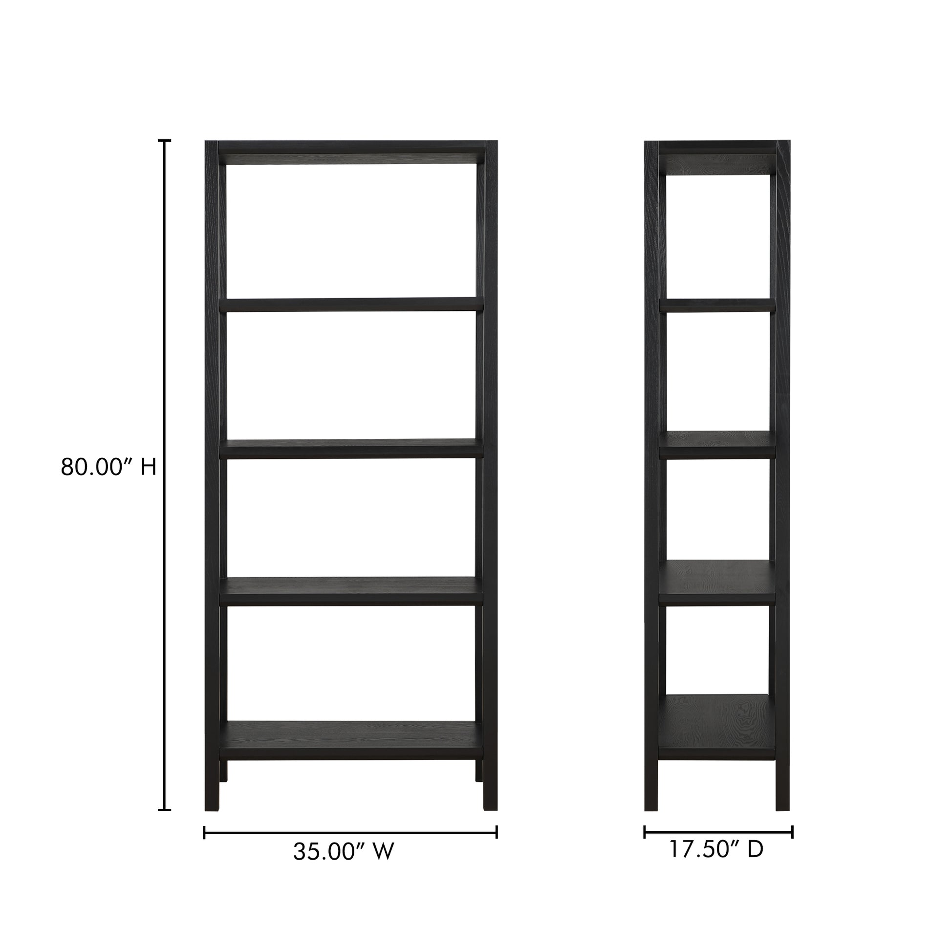 Nolan Bookcase Black by Moe's Home Collection - view 4
