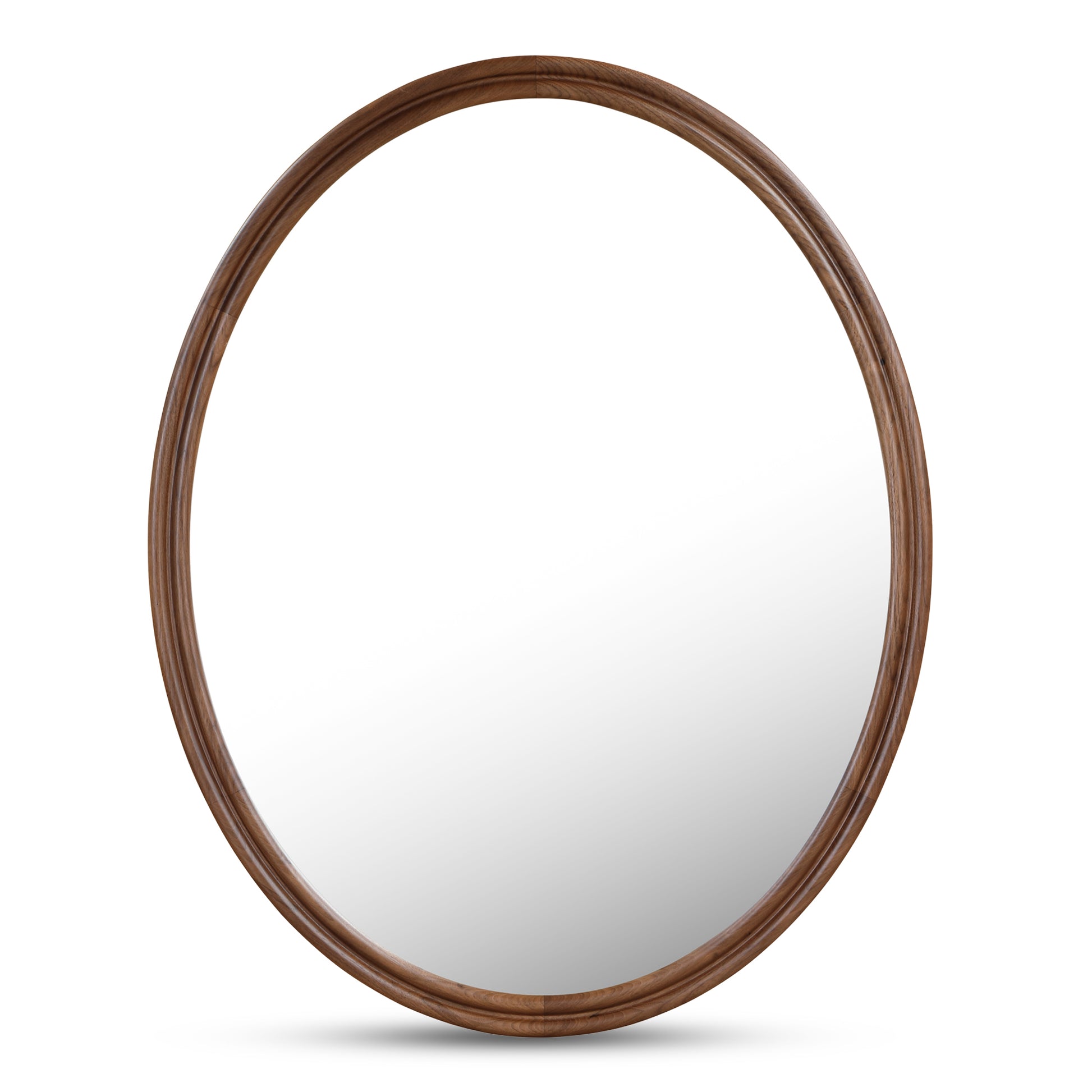 Alcott Oval Mirror Walnut by Moe's Home Collection