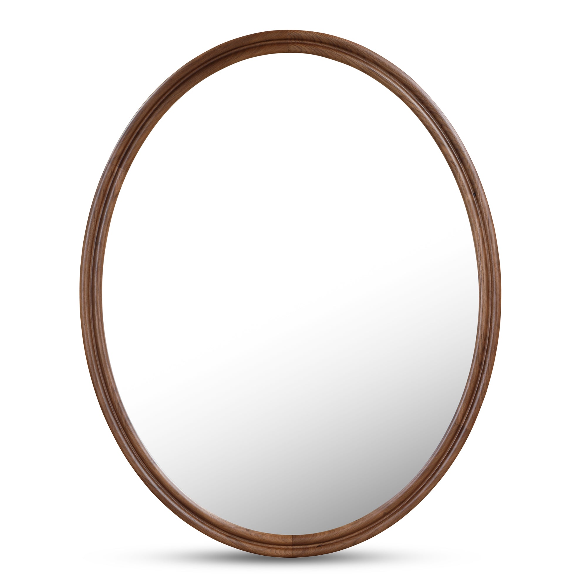 Alcott Oval Mirror Walnut by Moe's Home Collection